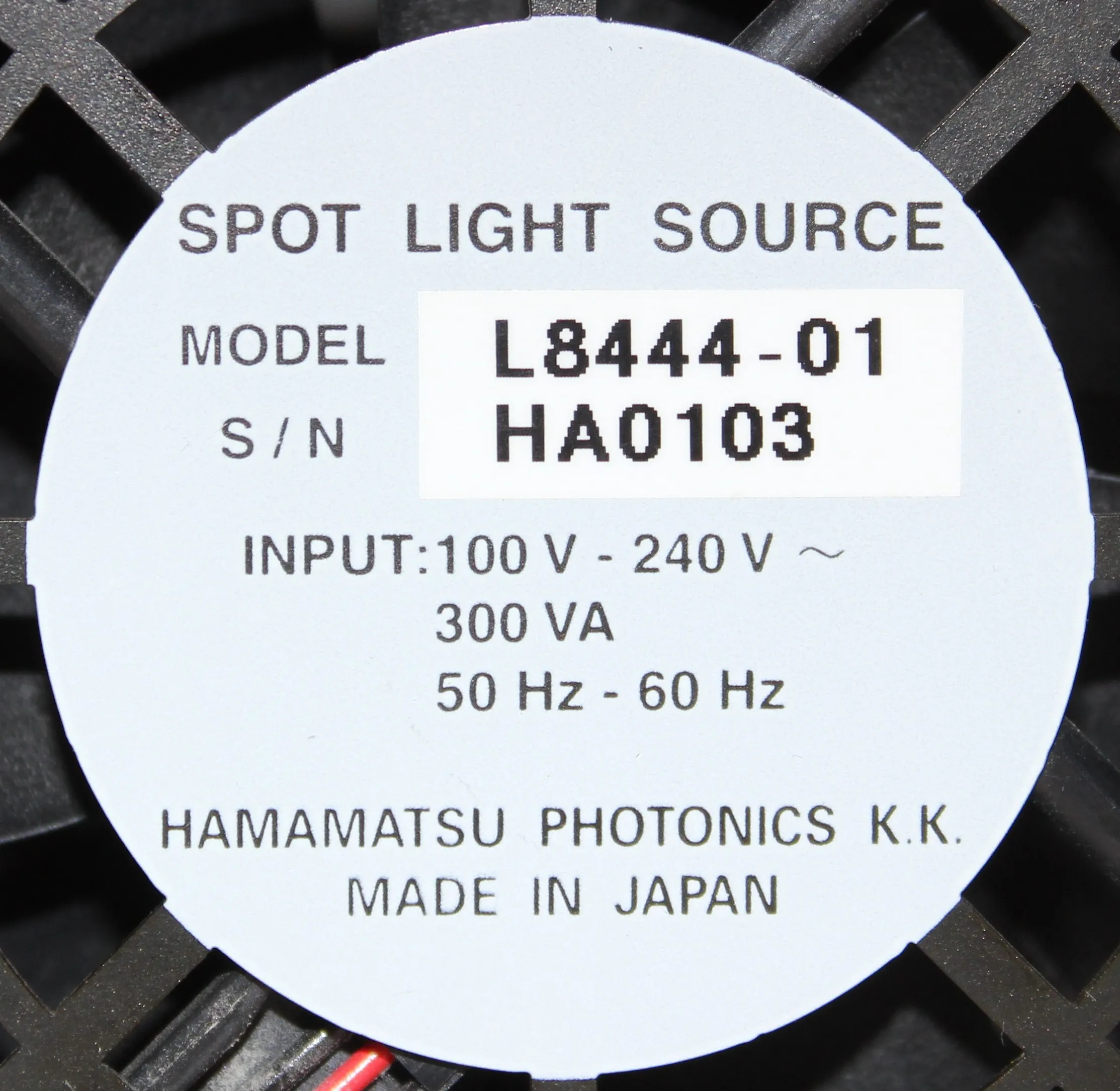 Hamamastu UV Spot Lightsource LC4 L8444-01 High-Intensity Mercury-Xenon Lamp 3500 mW at 365 nm