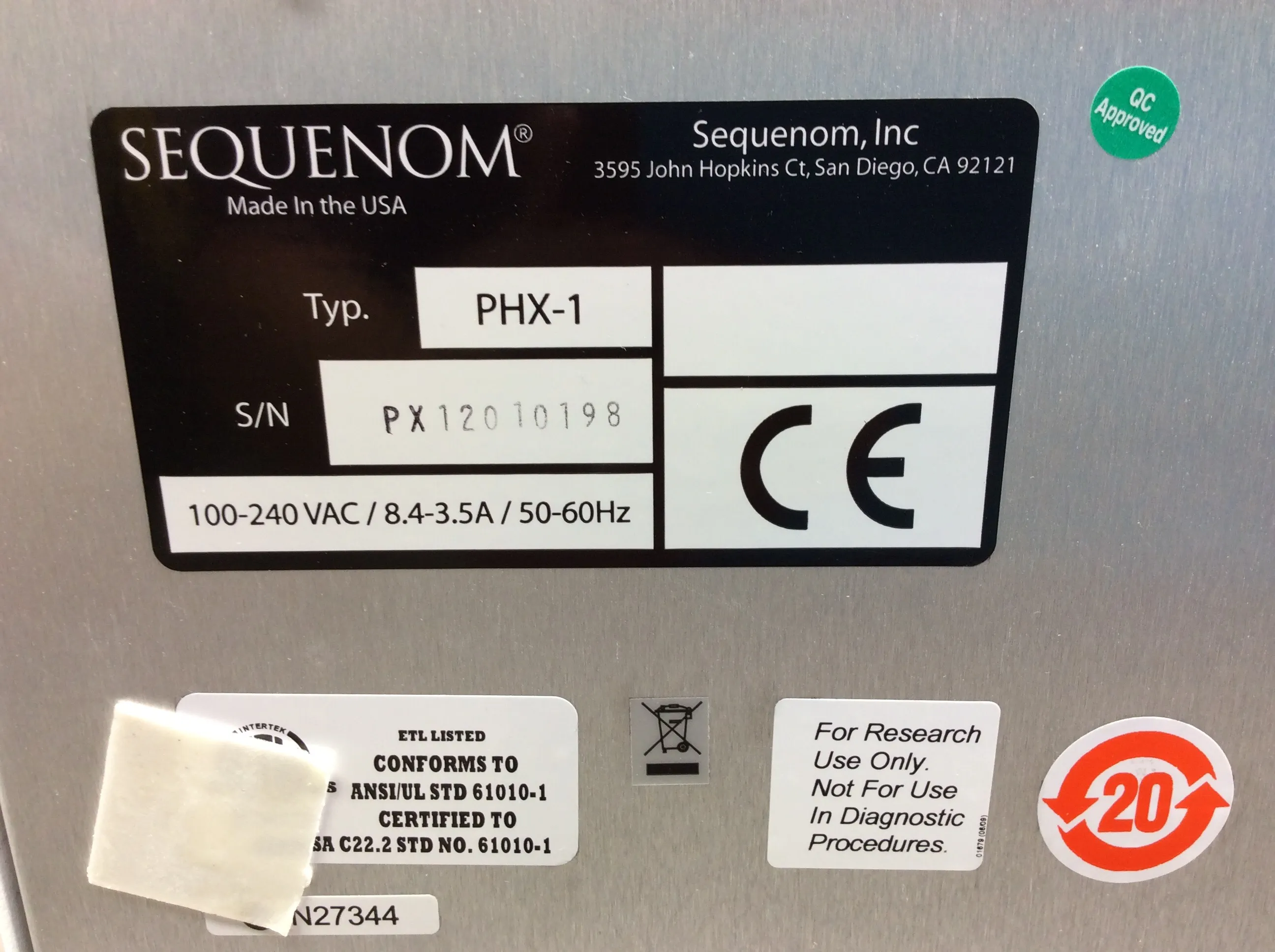 Sequenom MassARRAY Analyzer 4 with Computer & Software - Used DNA Sequencer