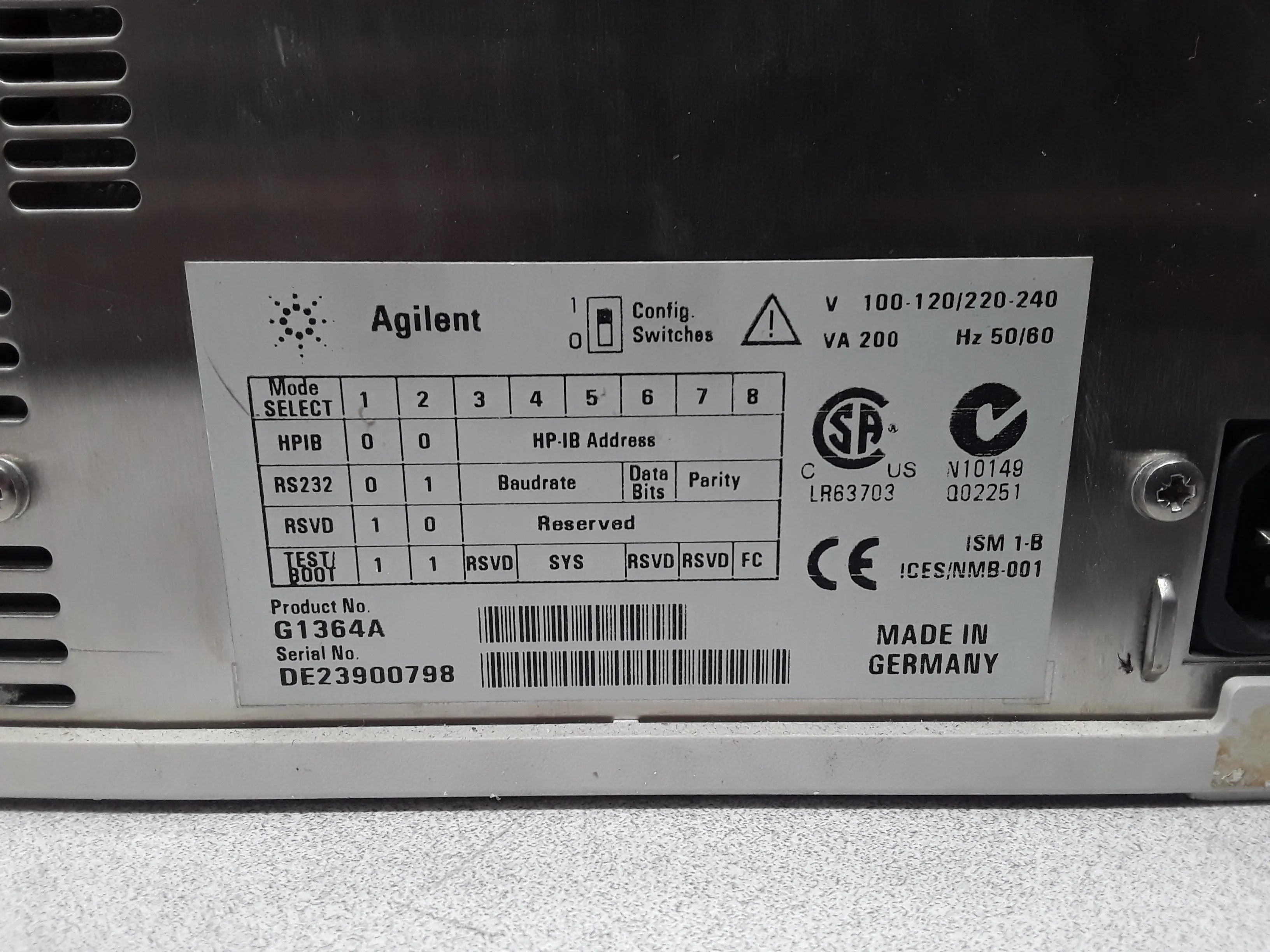 Agilent G1364A AFC 1100 Series Fraction Collector for Parts As-Is, Error Messages Displayed