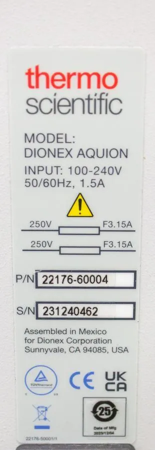 Thermo Scientific Dionex Aquion Ion Chromatography (IC) System 22176-60004