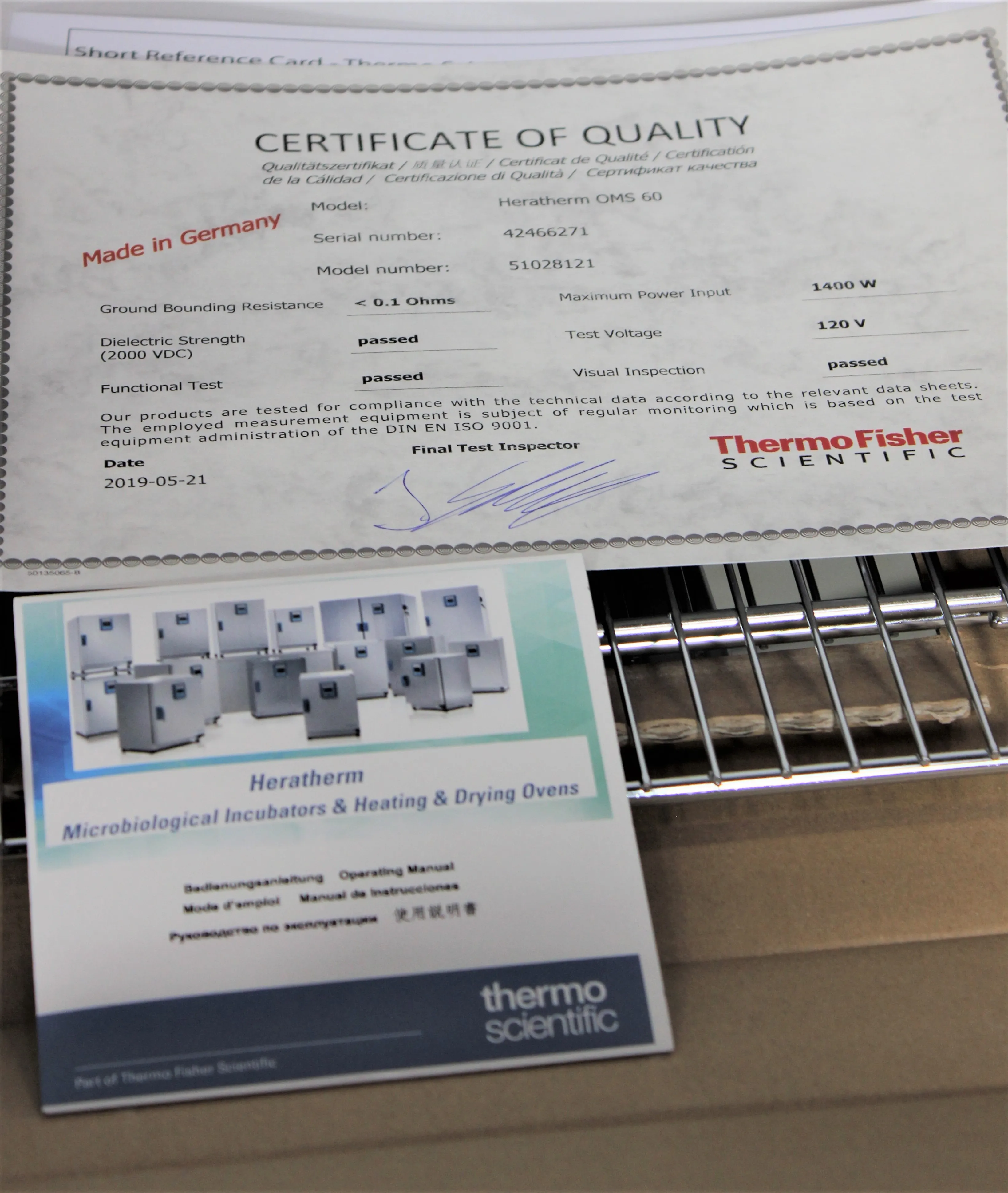 Thermo Fisher Scientific Heratherm OMS60 General Protocol Oven - Used, 30-Day Warranty