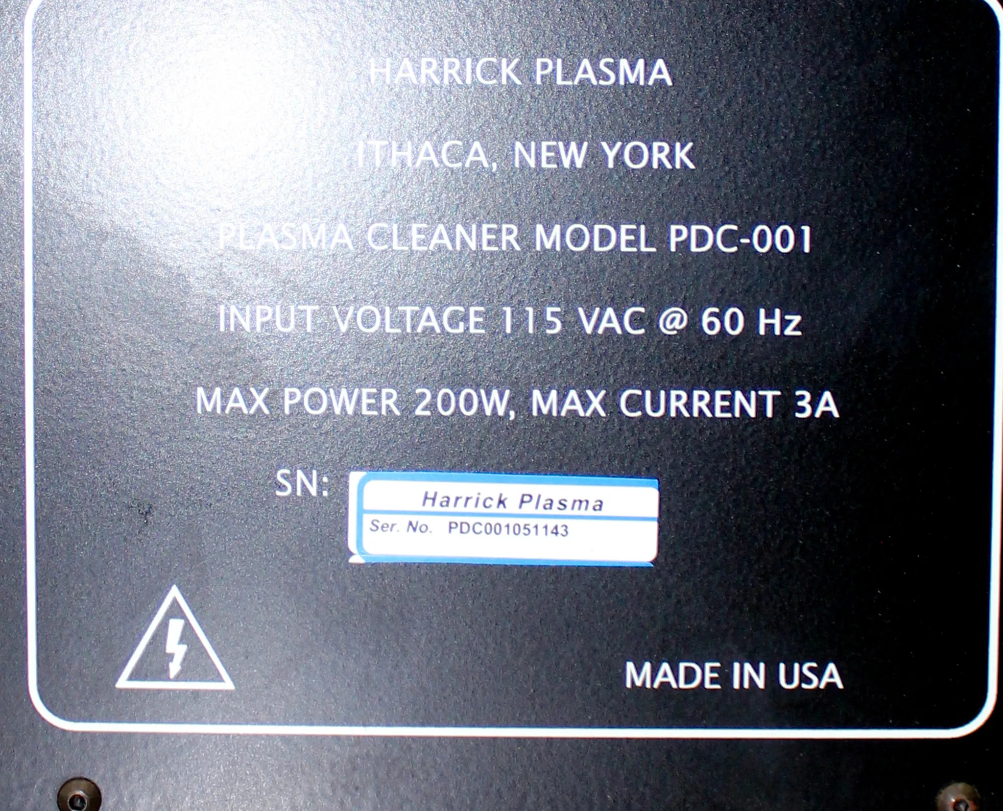 Harrick Plasma PDC-001 High Power Expanded Plasma Cleaner