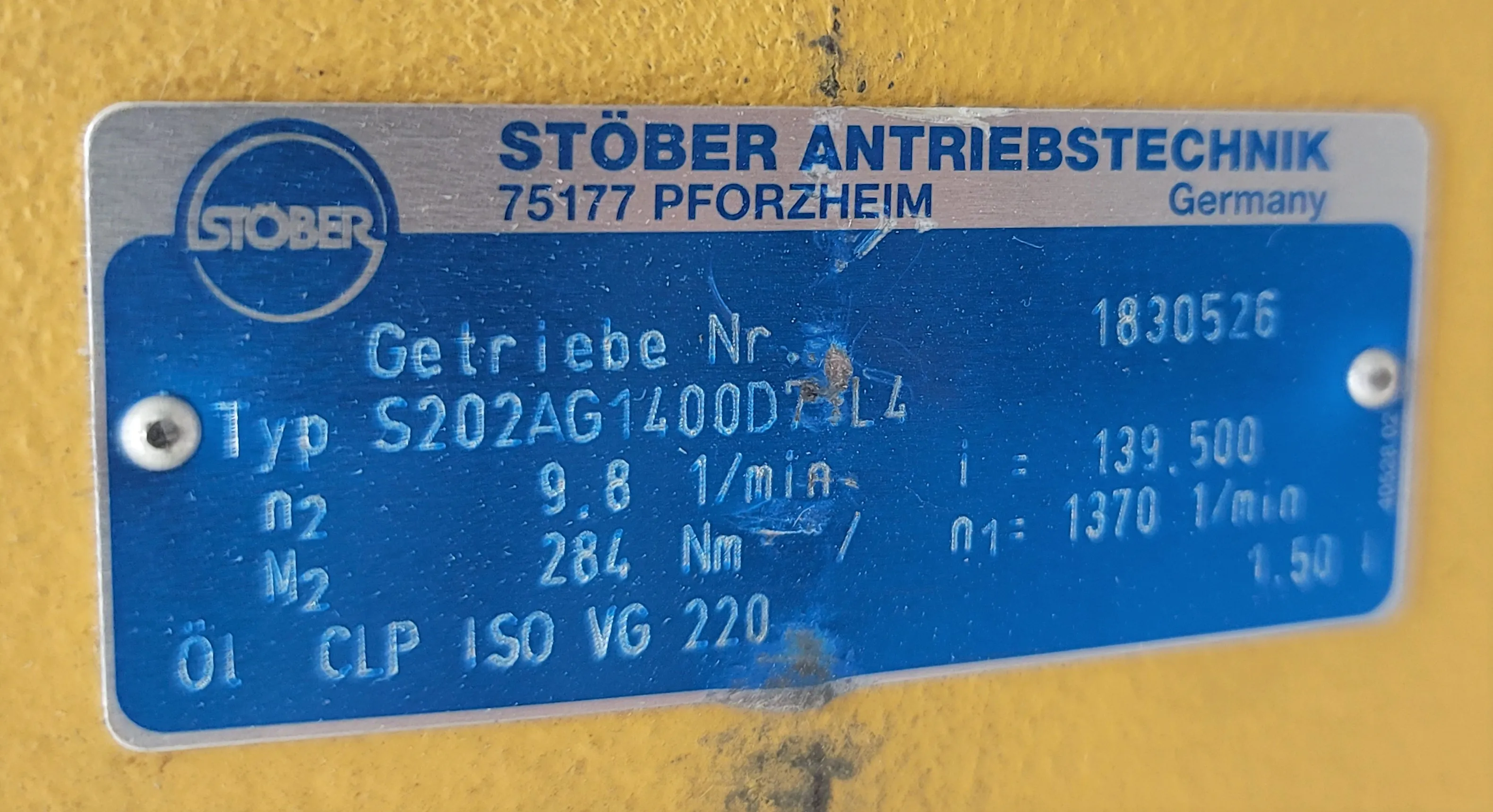 Stober K21R 71 G4 TLB 960 Motor