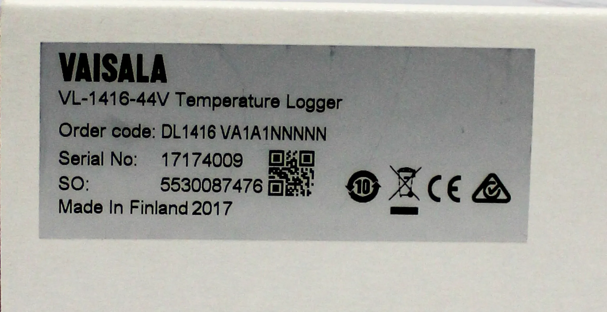 Vaisala Temperature Data Logger VL-1416-44V