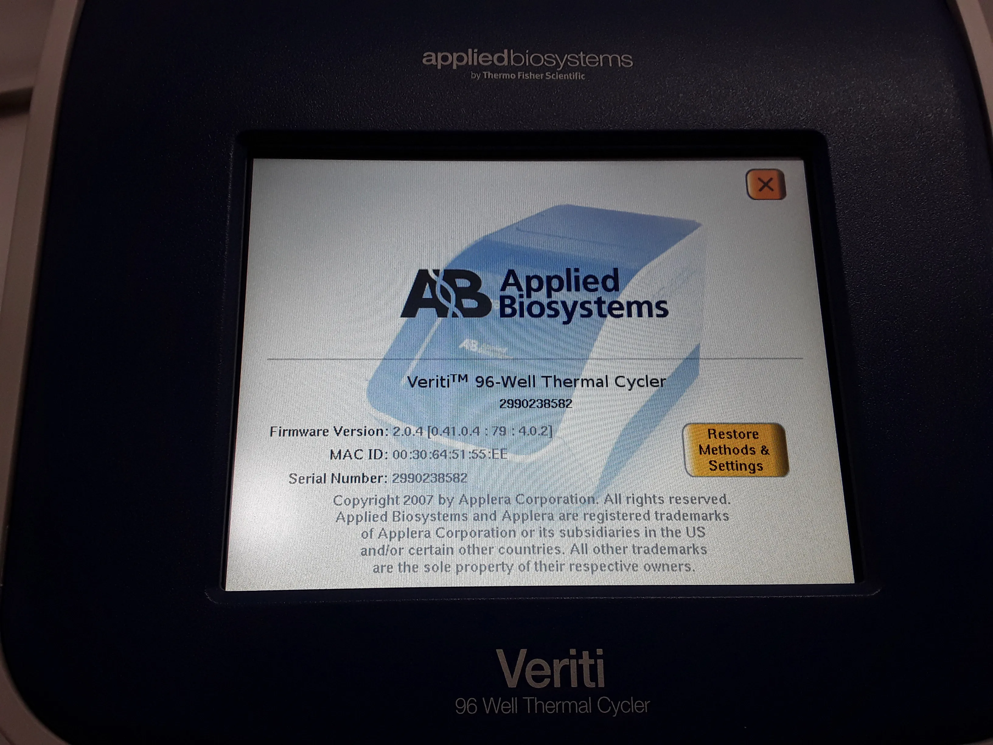 Applied Biosystems Veriti 96-Well Thermal Cycler PCR Machine