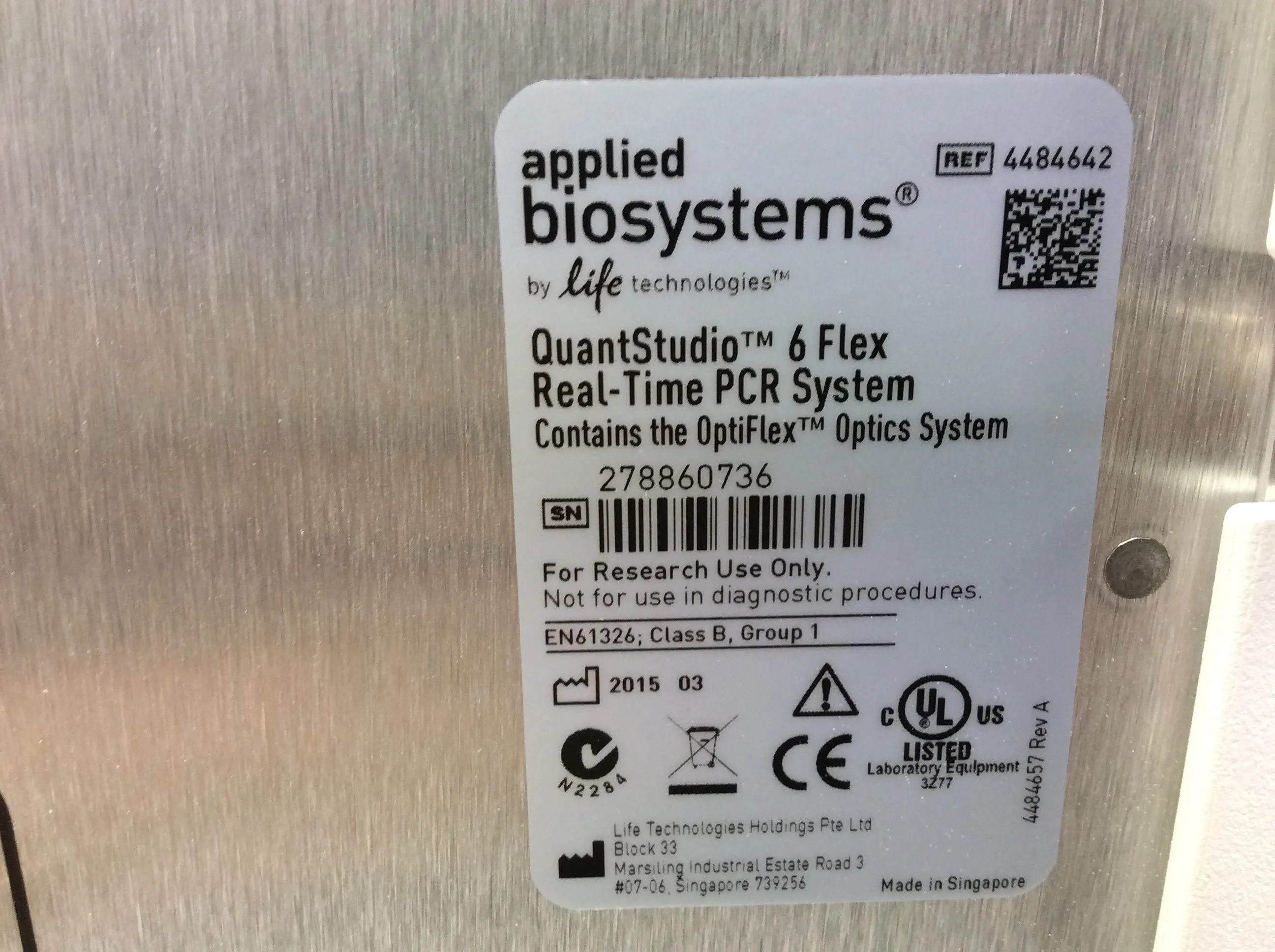 Applied Biosystems QuantStudio 6 Flex Real-Time PCR System