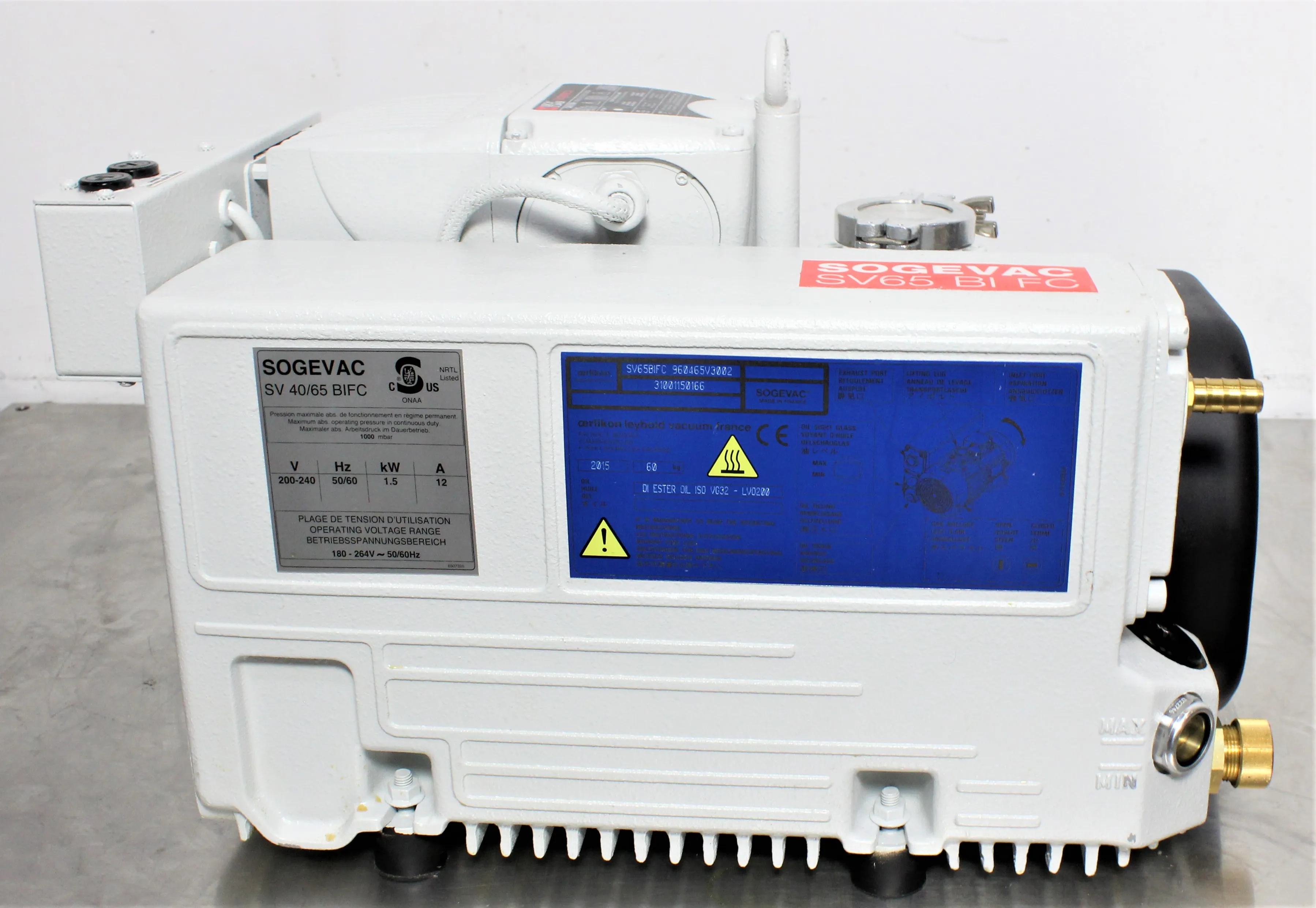 Leybold Sogevac SV40/65 BI FC Vacuum Pump