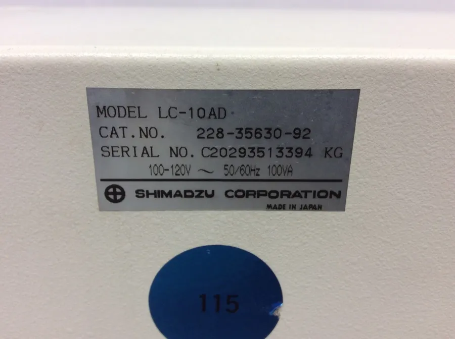 Shimadzu Liquid Chromatograph LC-10AD HPLC Pump