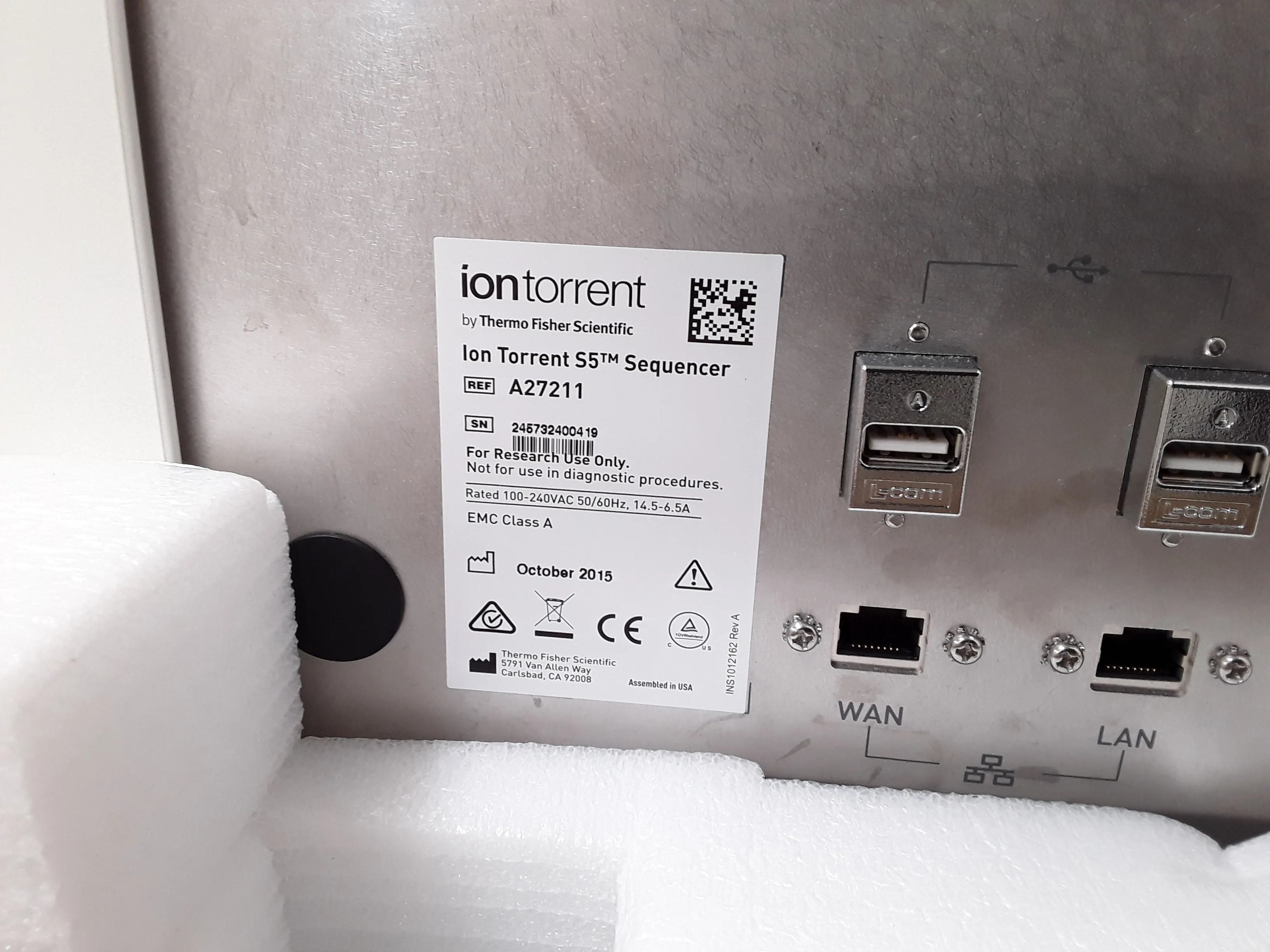 Ion Torrent S5 DNA Sequencer - Next-Generation Sequencing System