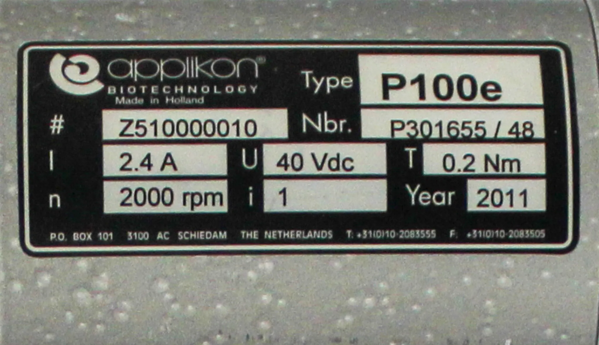 Applikon Biotechnology Set of 4 Stirrer Motor Assembly P100/P100e