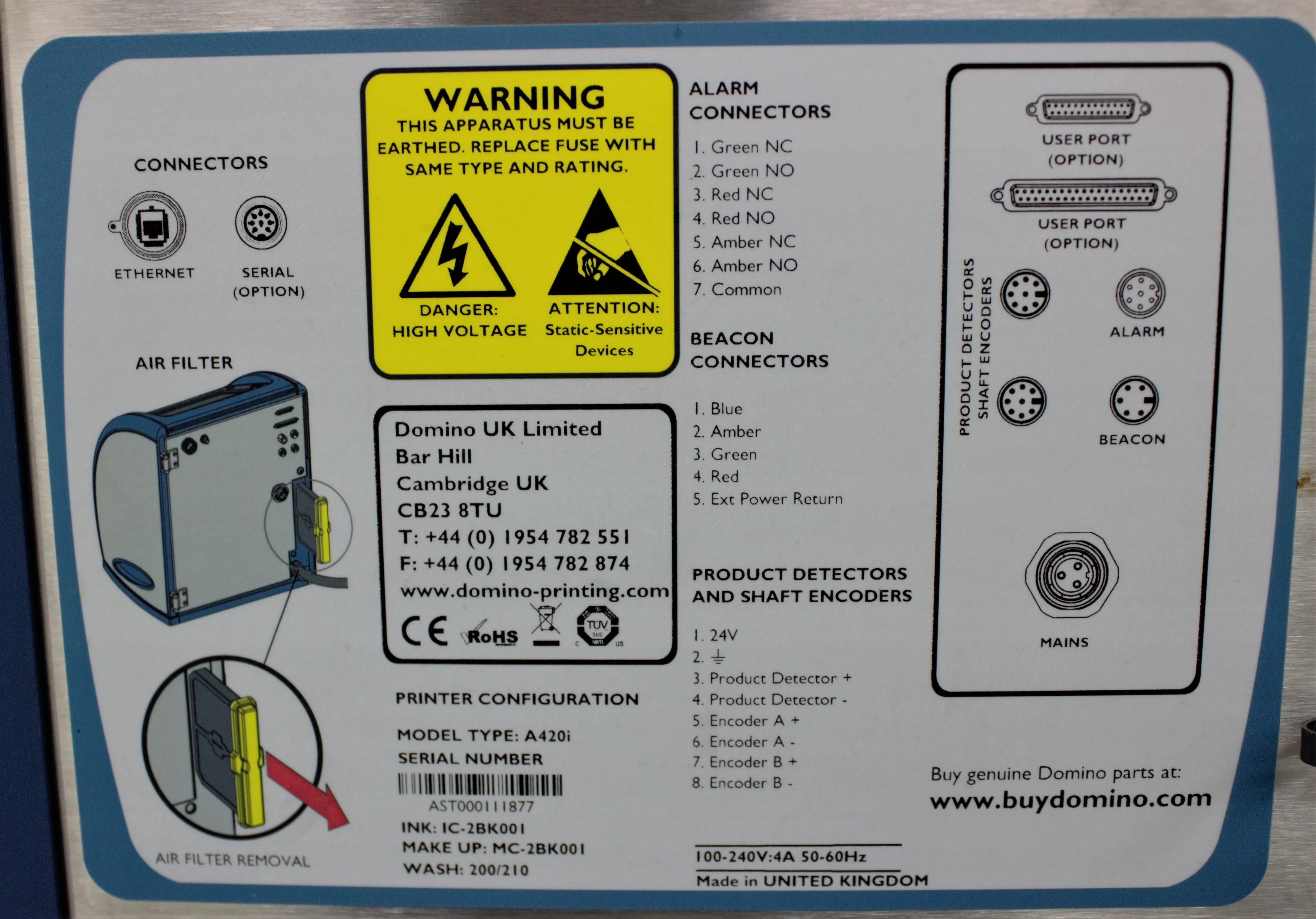 Domino A420i Ink Jet Printer