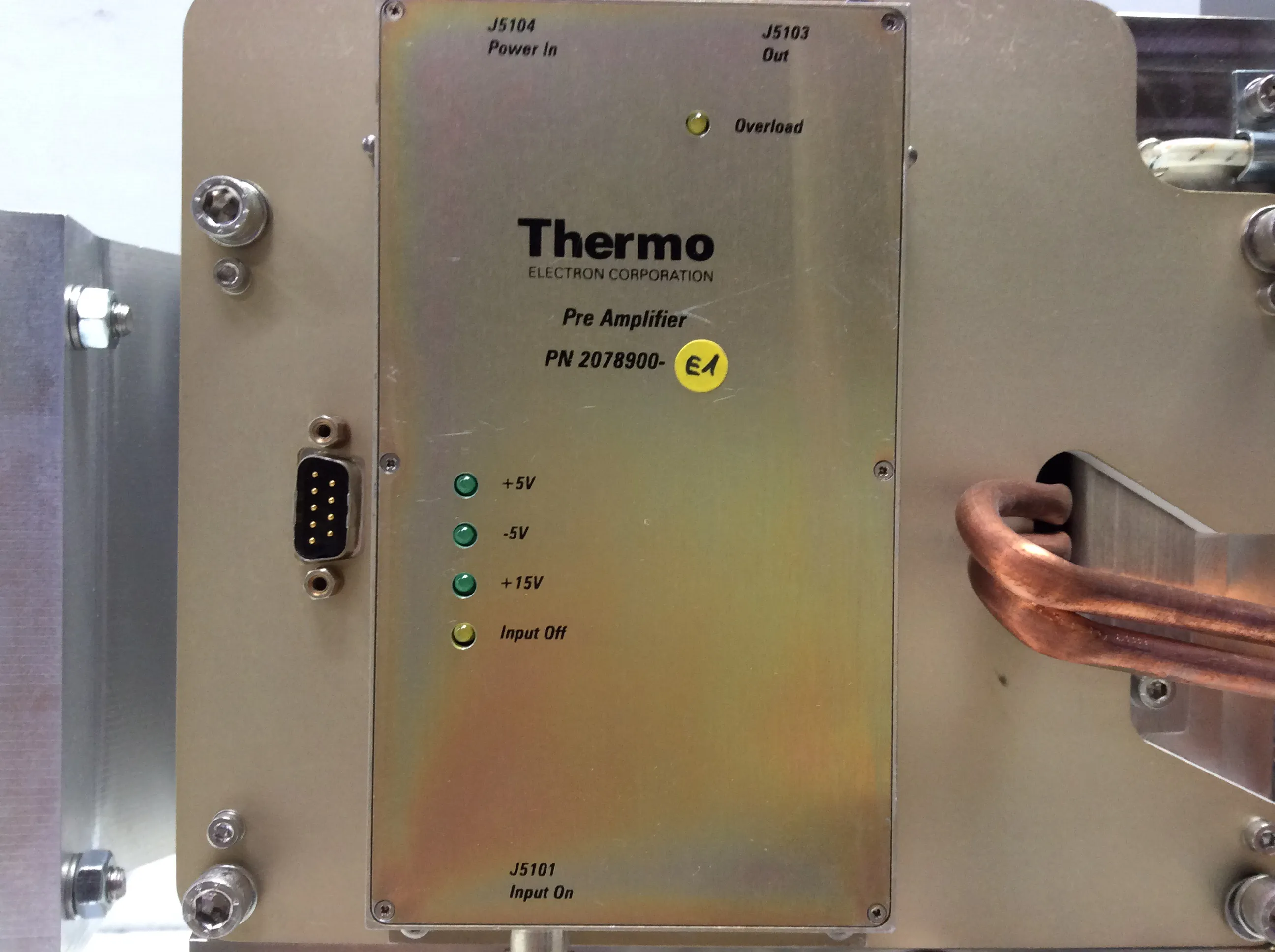 Thermo Electron Pre Amplifier Part No. 2078900-E for Mass Spectrometry - Used