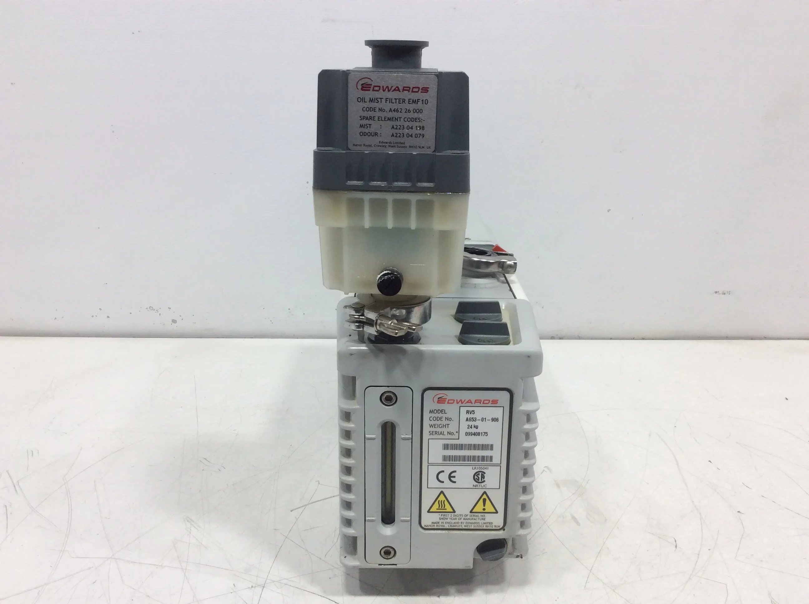 Edwards RV5 Rotary Vane Vacuum Pump, Class 2 - Used, 30-Day Warranty