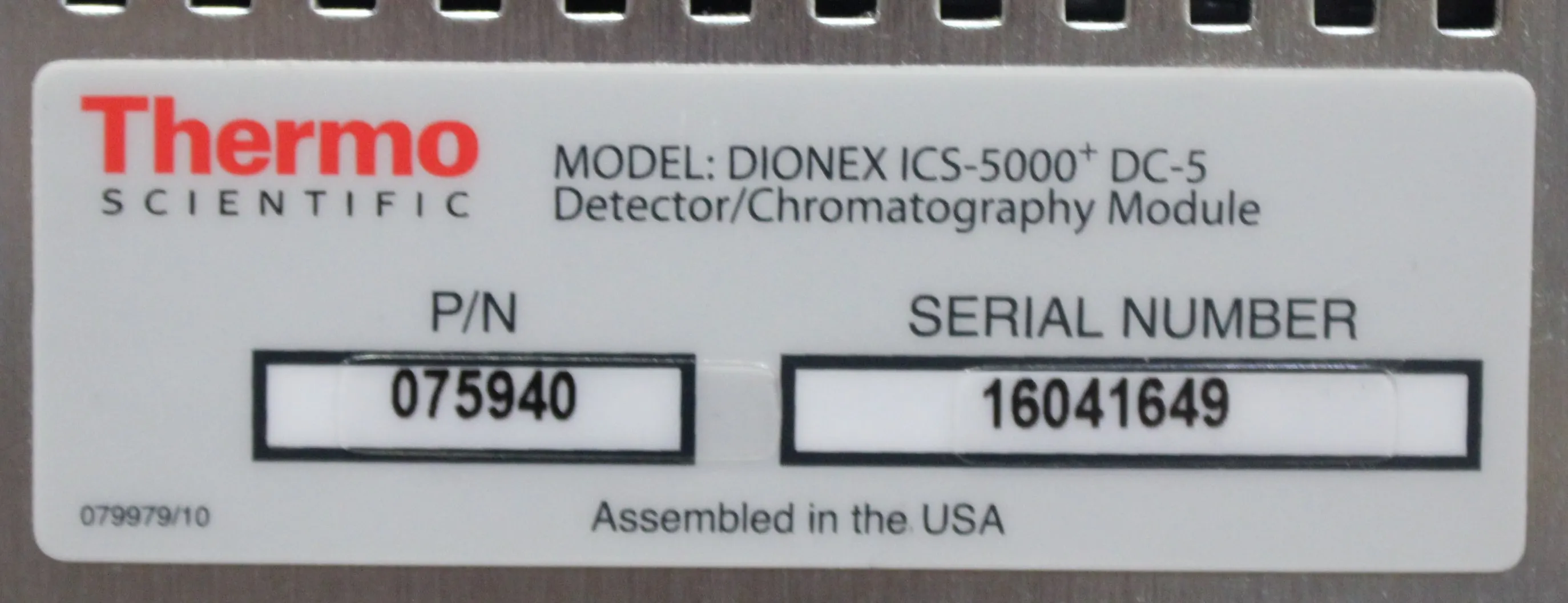 Thermo Fisher Dionex ICS-5000+DC-5 Detector/Chromatography Compartment