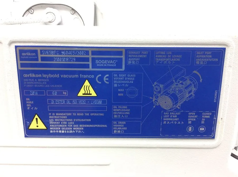 Sogevac SV 40/65 BIFC Vacuum Pump