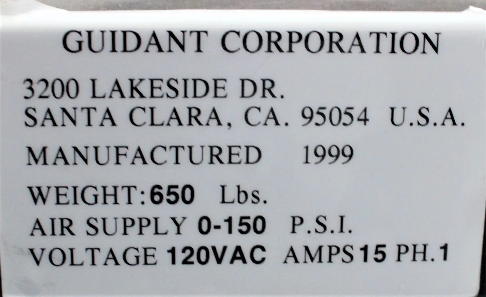 Guidant Class 1 Laser System Controller