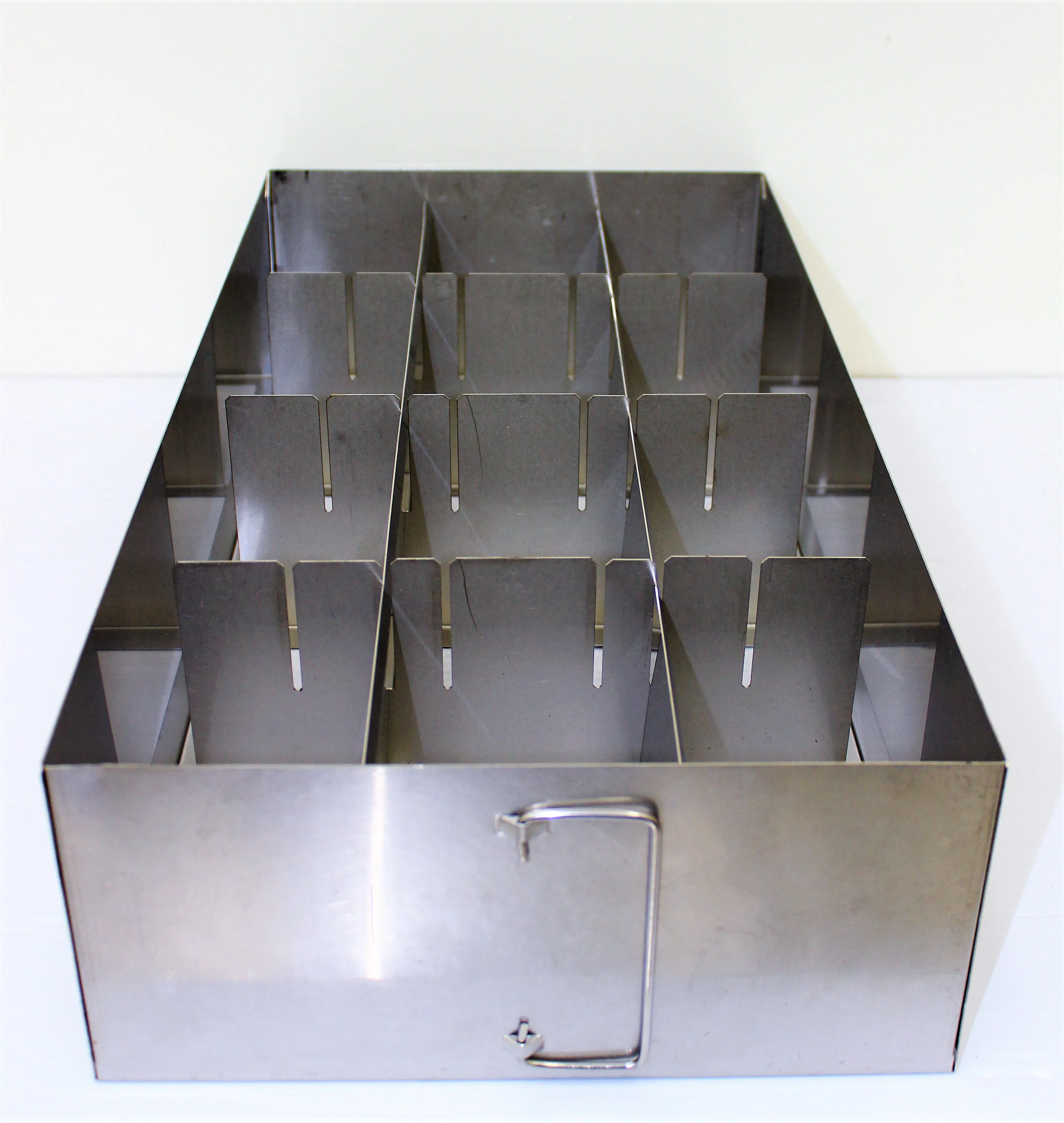 Stainless Steel Freezer Rack Holds 12 boxes Upright ULT 4 x 3 adjustable shelves