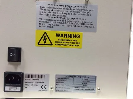 Invitrogen Zoom Dual Power Model ZP10002 Electrophoresis Power Supply