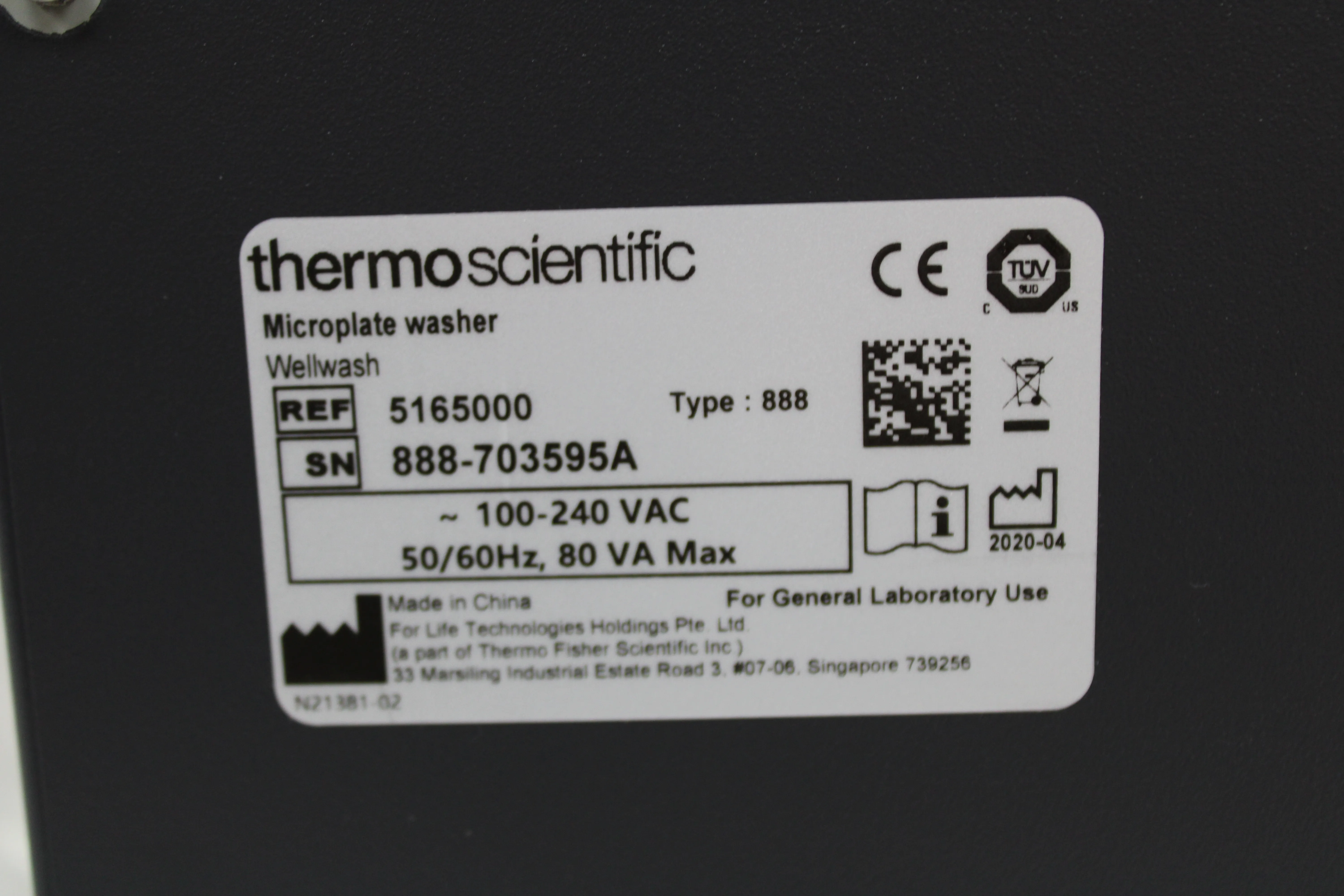 Thermo Scientific Microplate washer Wellwash 888-703595A Used Laboratory Equipment