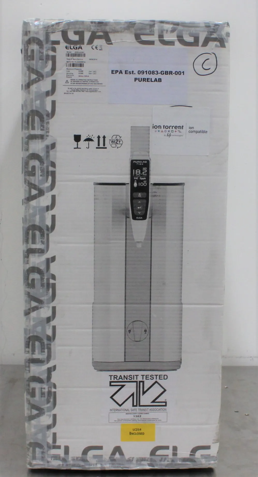 Elga PF3XXXXM1 Purelab Flex-series Water Purification System with TOC Monitoring and Programmable Dispenser