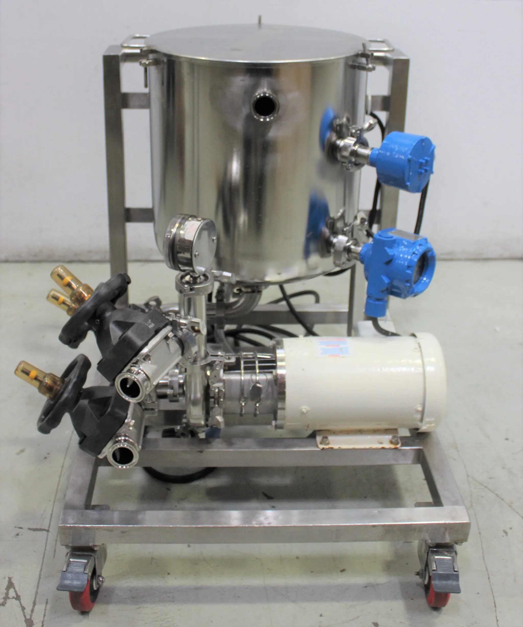 Used Clean-In-Place 5 Gallon Portable Skid with Baldor 2HP Motor SK-7509-4 Lab Equipment