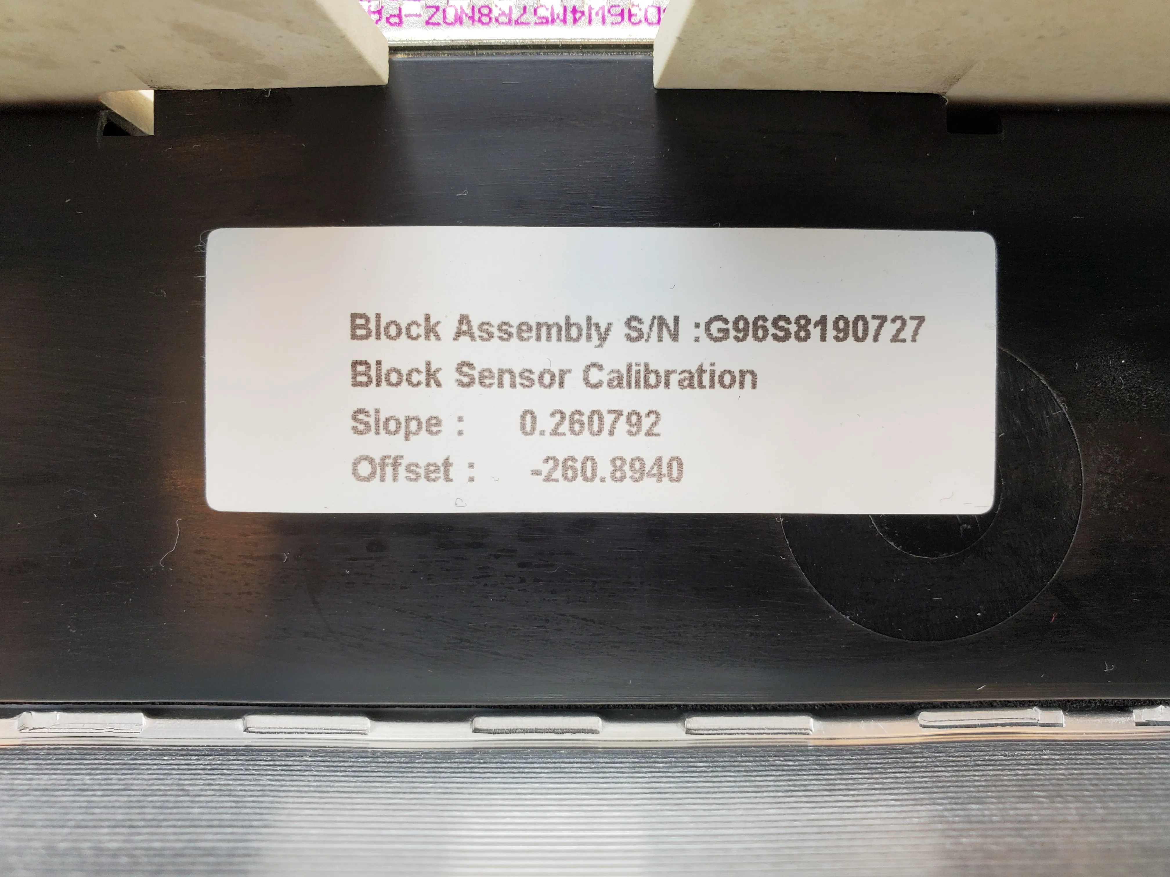 Applied Biosystems GeneAmp PCR System 9700 96-Well Block Assembly