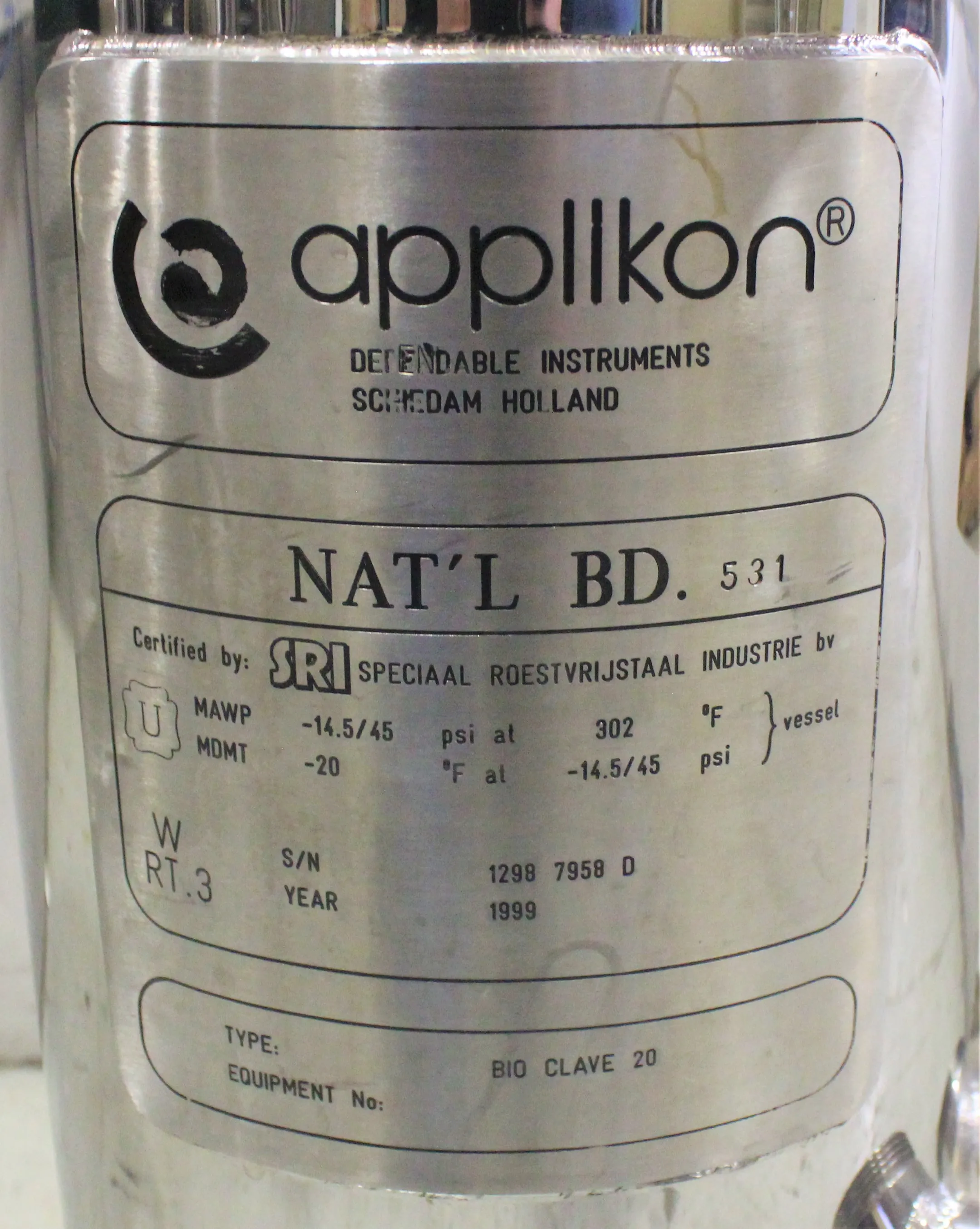 Used Applikon Bio Clave 20L Bioreactor System with 30-Day Warranty