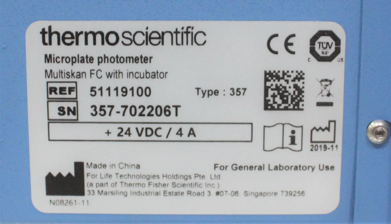 Thermo Scientific 51119100 Multiskan FC UV-Vis Spectrometer