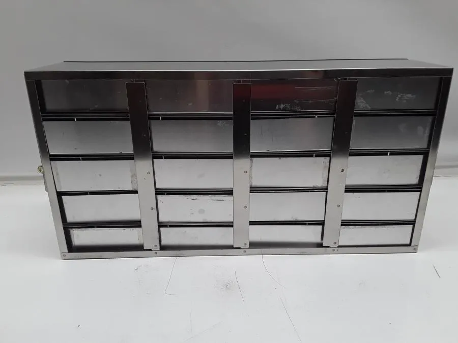 Stainless Steel Laboratory Freezer Rack Cryo Boxes - 20 Boxes Included