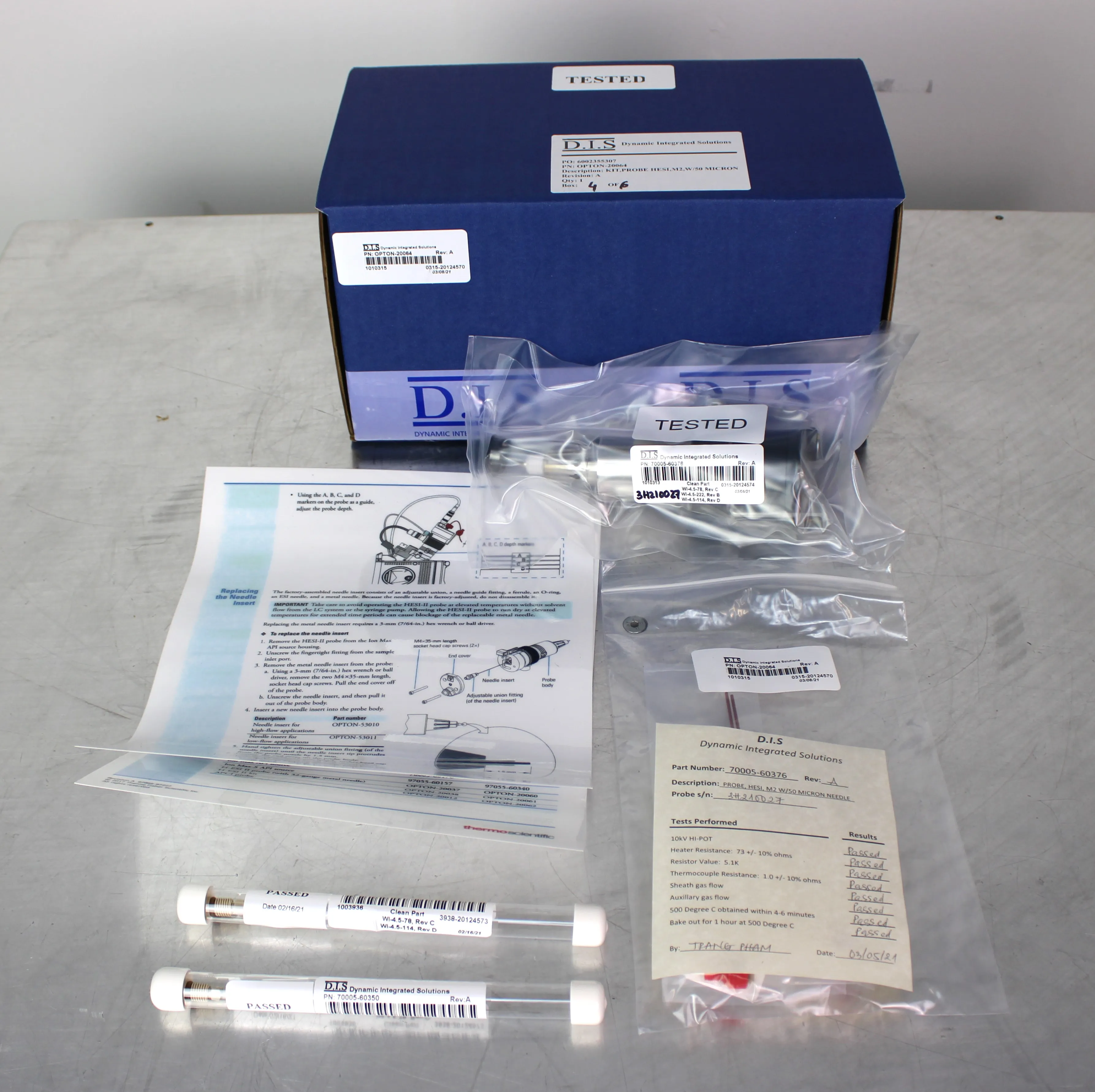 KQ Integrated Solutions Ion Max Housing 70005-60370, HESI OPTON-20064Probe + Kit