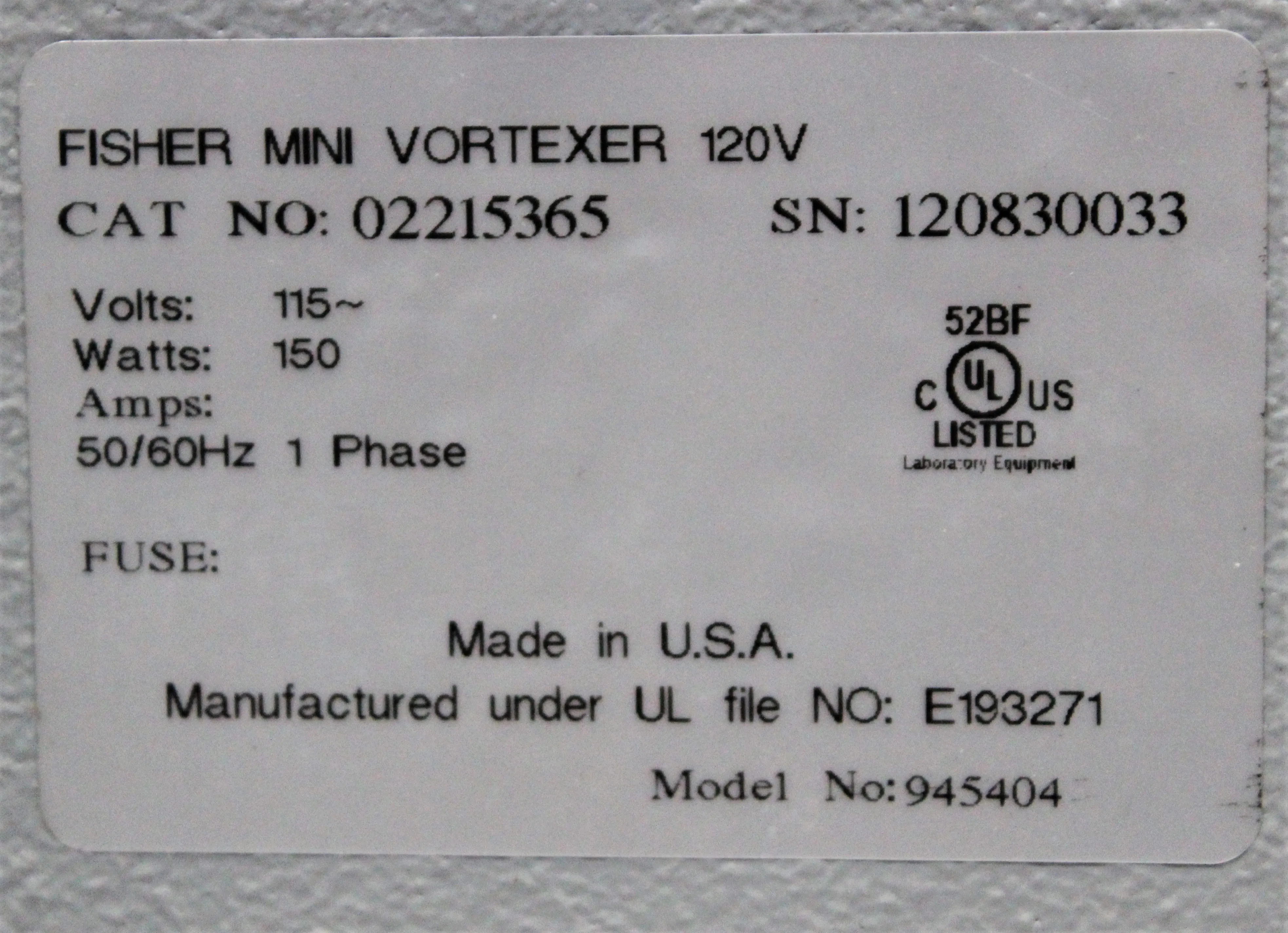 Used Fisher Scientific Vortex Mixer 02215365 120V 50Hz/60Hz - REUZEit West Coast US - R