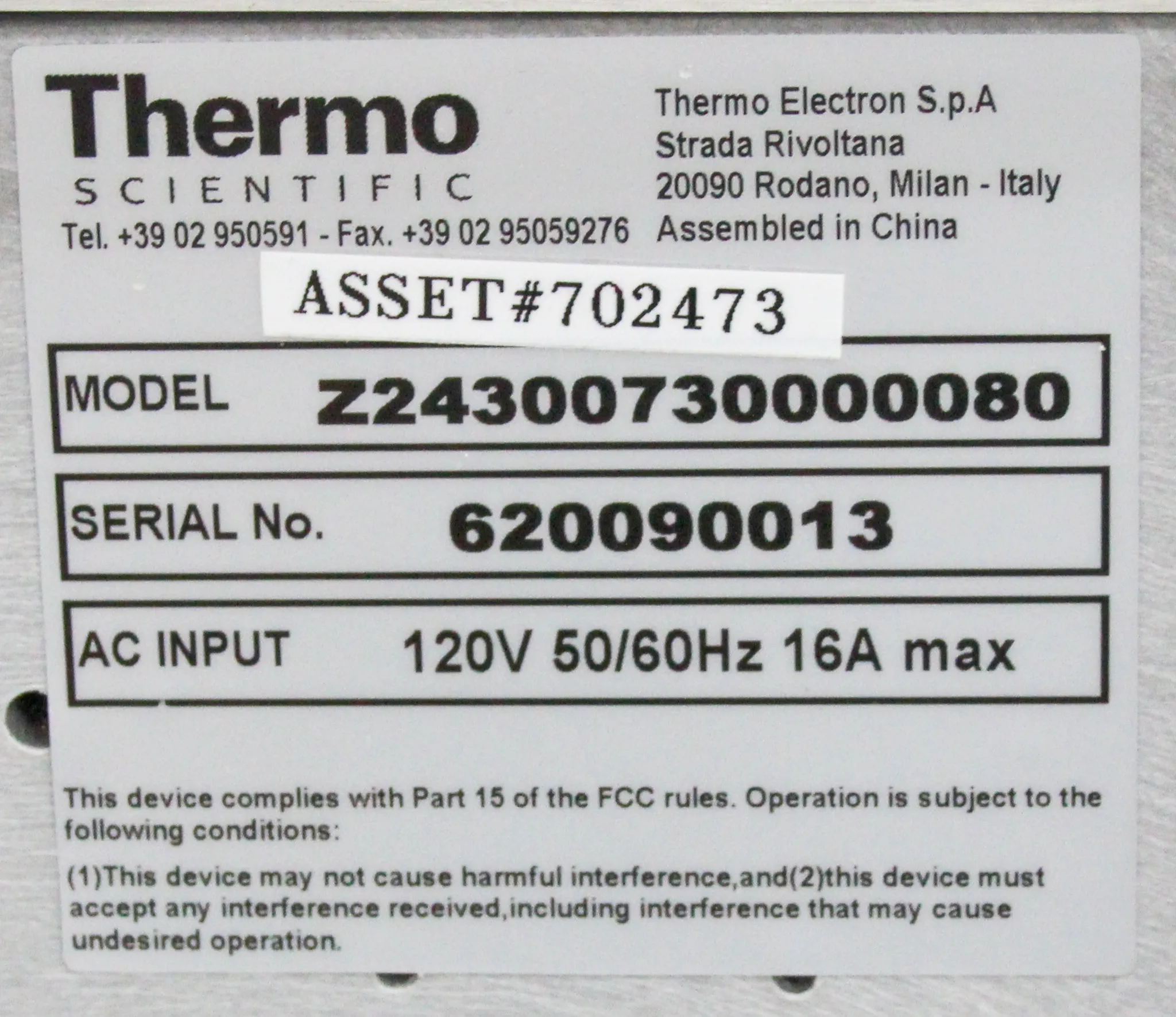 Thermo Scientific Trace GC Ultra Multichannel Gas Chromatograph Z24300730000080