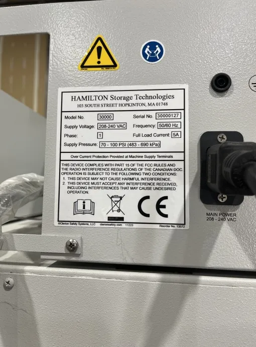 HAMILTON Storage Technologies -80C SAM (Sample Access Manager) Unit