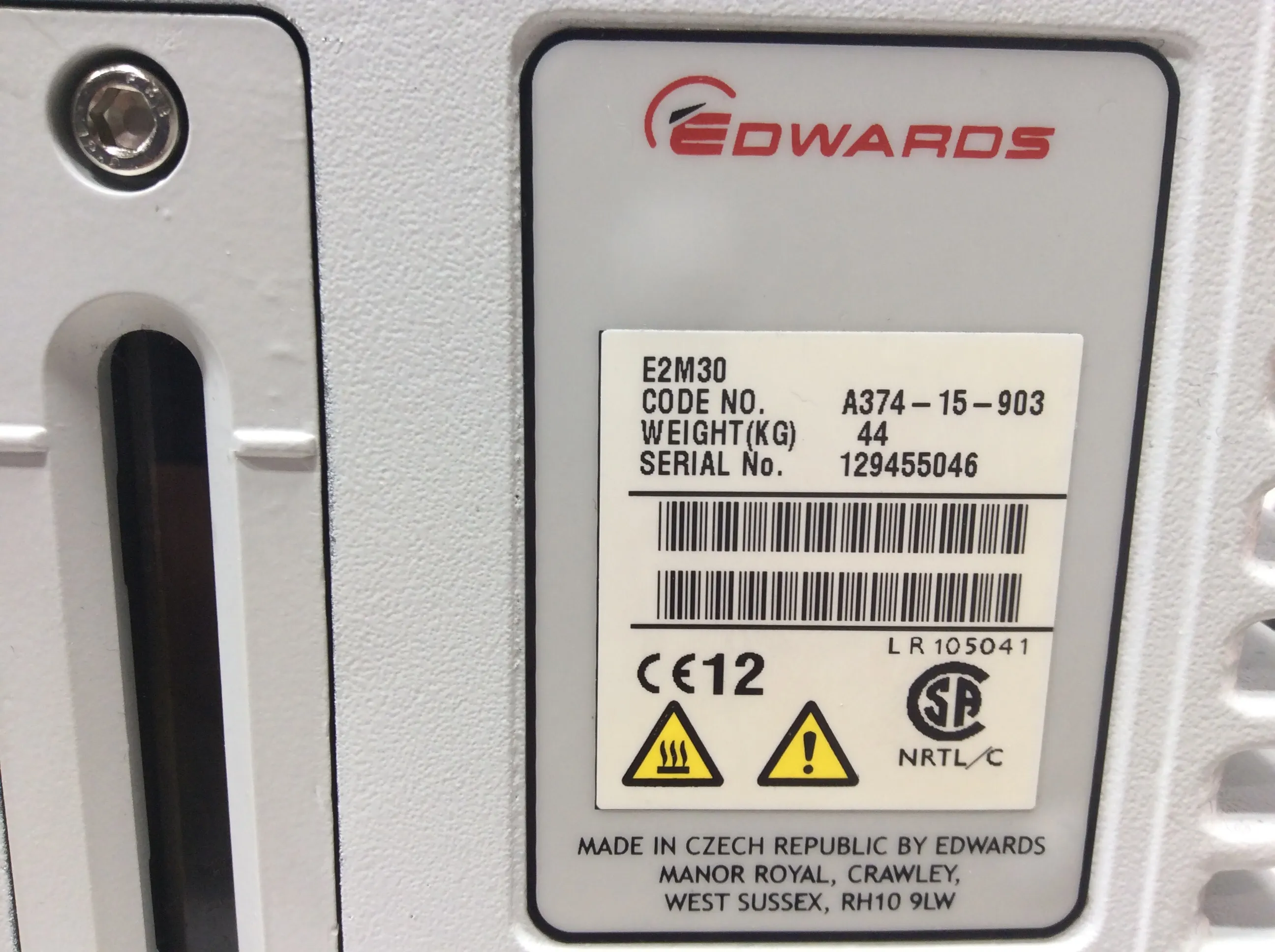 Edwards E2M30 Vacuum Pump