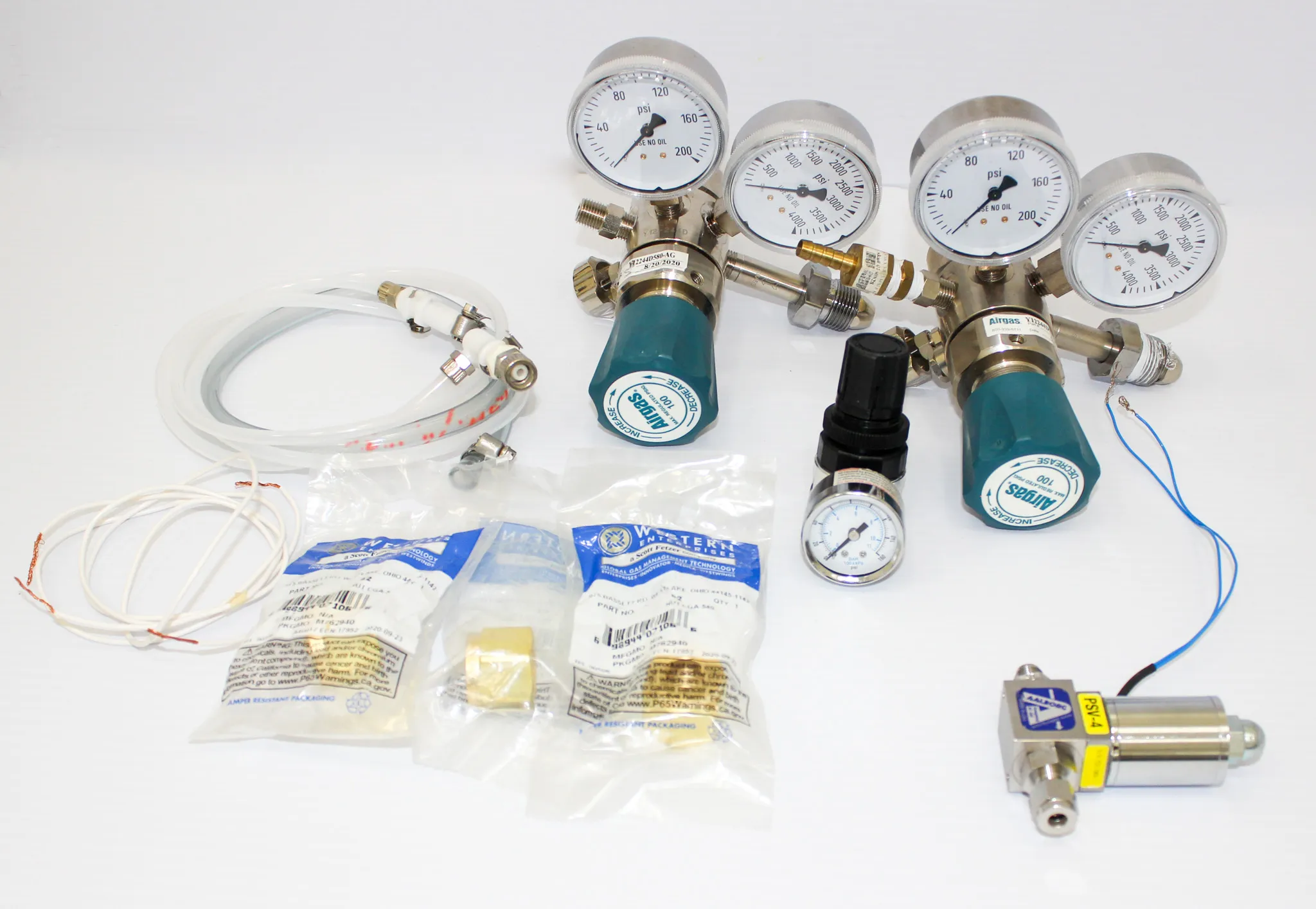 Airgas Protein Two Stage Brass Regulators Analytical Cylinder Regulator D-580