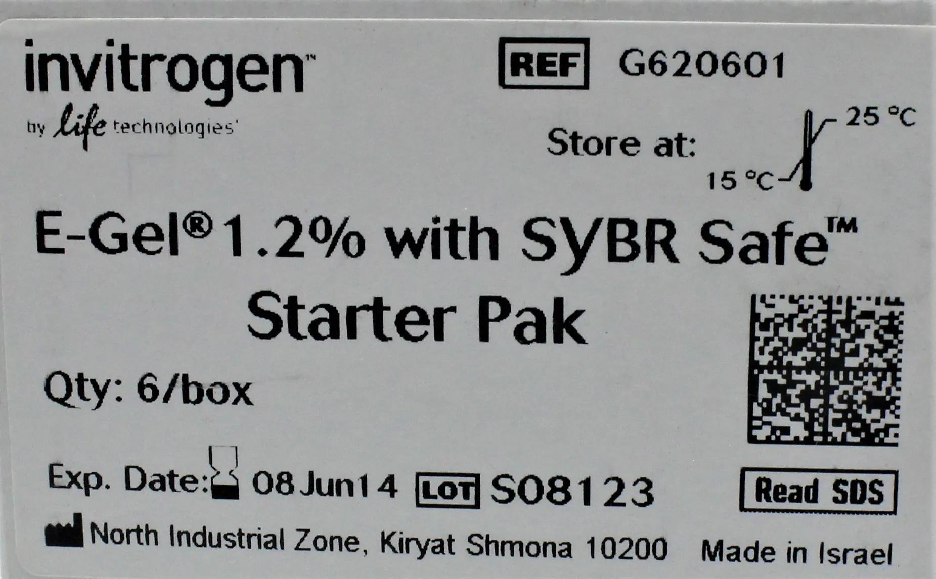 Invitrogen E-Gel Agarose Gels with SYBR Safe DNA Gel Stain Starter Kit, 1.2%