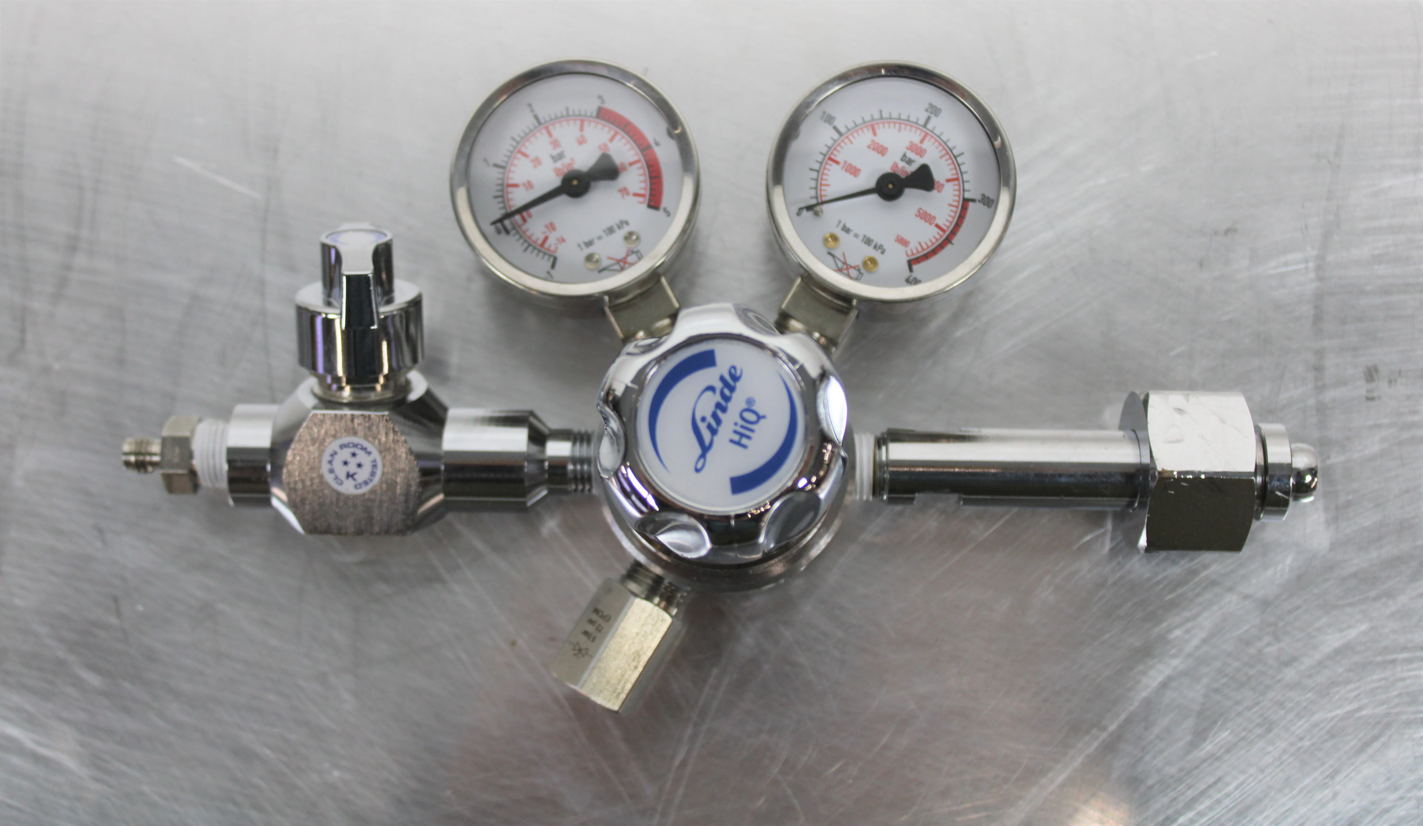 Linde Gas Pressure Regulator REDLINE C 300/1 C300/1 Pharma Lab Equipment with Stainless Steel Body