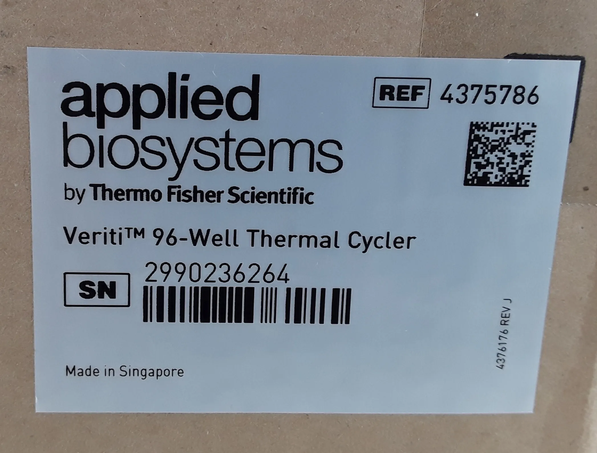 Applied Biosystems Veriti 96-Well Thermal Cycler PCR Scientific Equipment 4375786