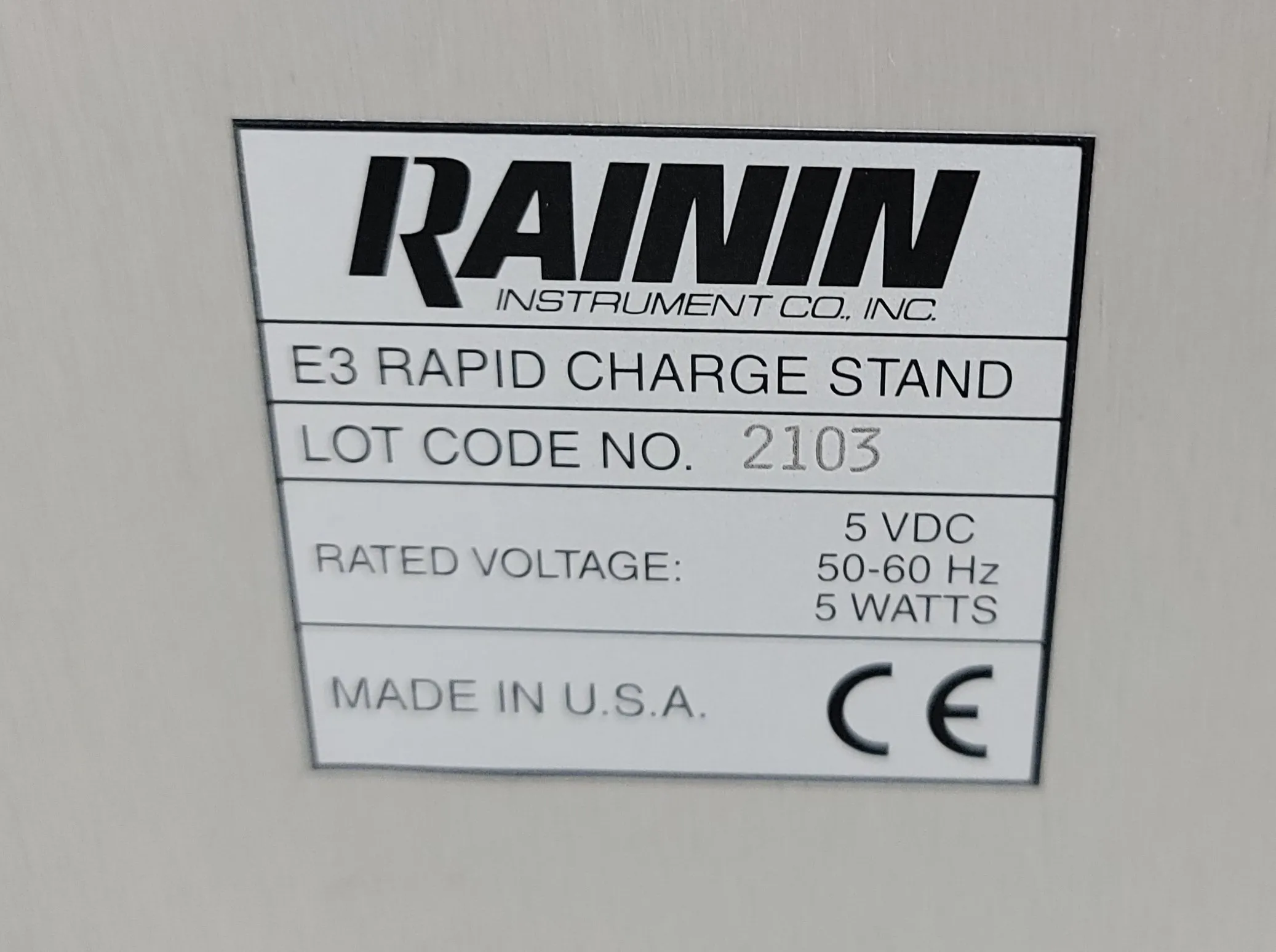 Rainin E3 Rapid Charge Stand