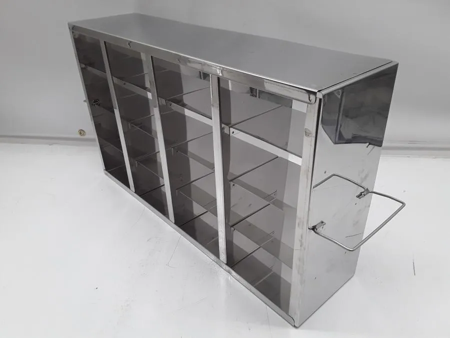 Stainless Steel Laboratory Freezer Rack Cryo 4x4 16-Slot