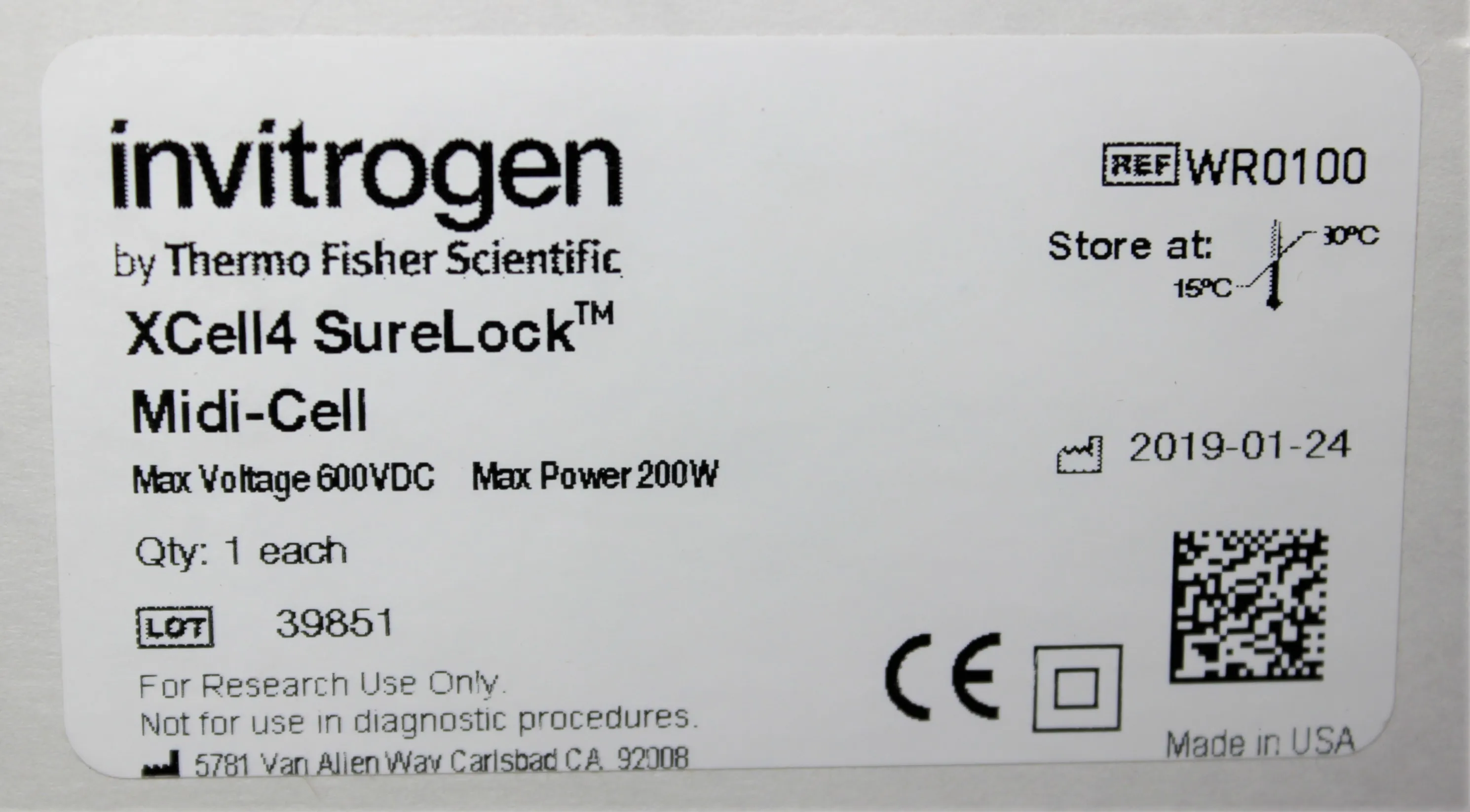 Invitrogen XCell4 SureLock Midi-Cell Electrophoresis System WR0100