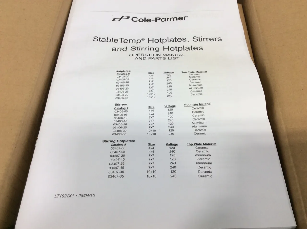 Cole Parmer StableTemp Cat. 03407-05 Laboratory Pharma Equipment