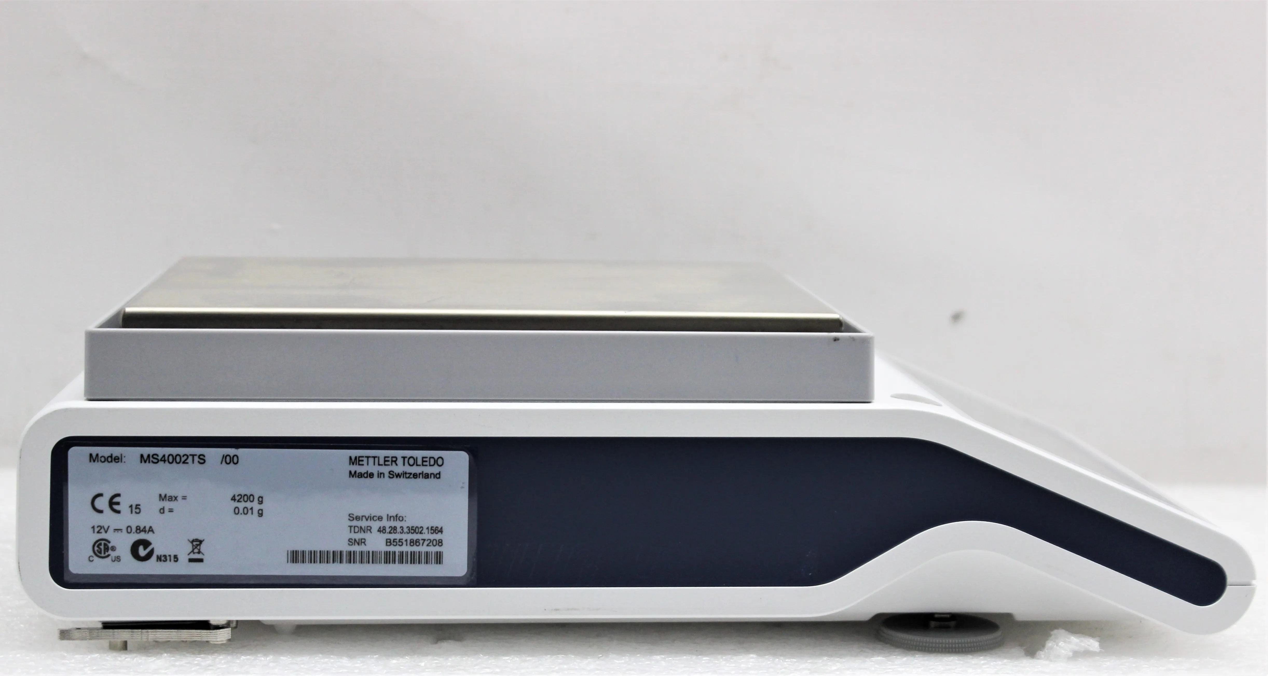 Mettler-Toledo MS4002TS/00 Bench Scale / Floor Scale 4200g Capacity