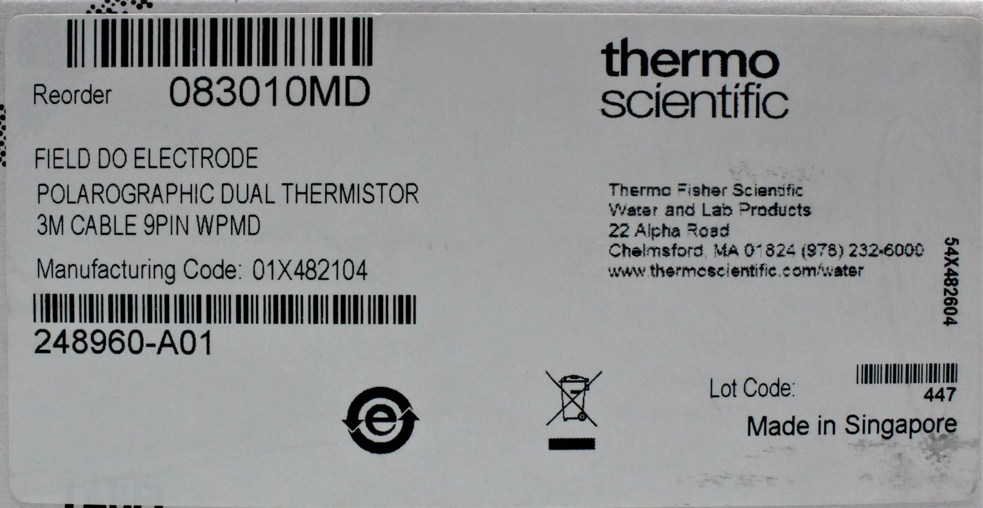 Thermo Scientific Orion DO Probe for Lab or Field 083010MD