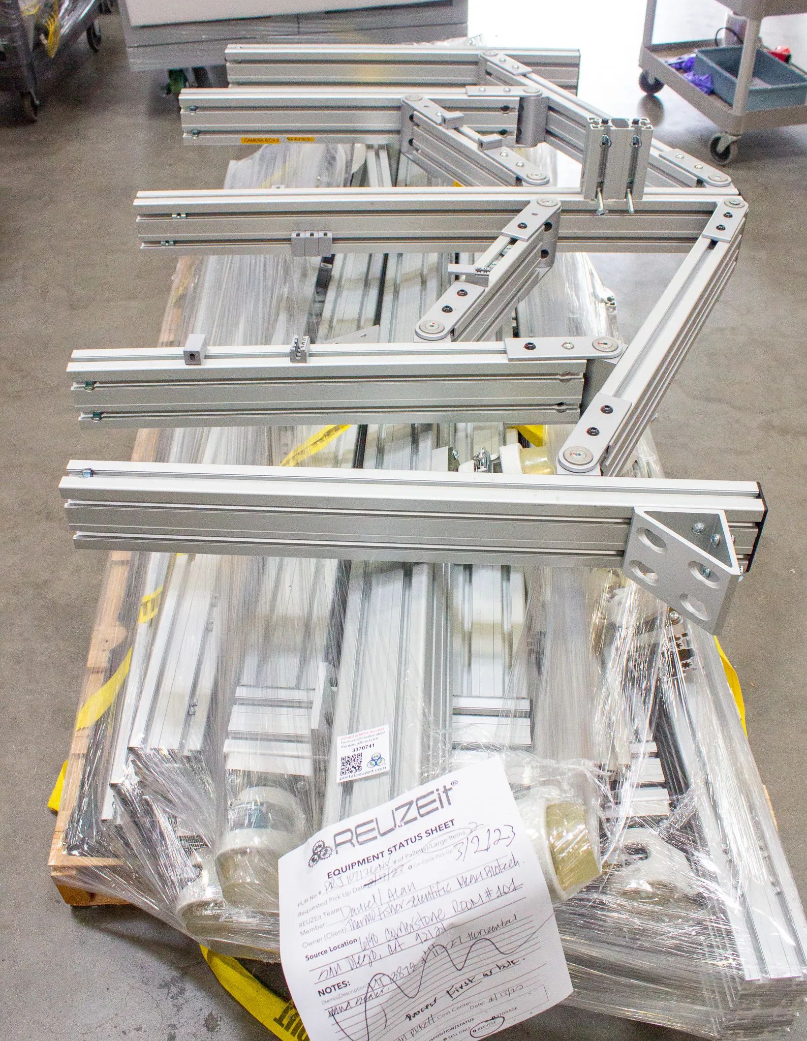 Thermo Mesa Biotech Pallet of Metal Frames