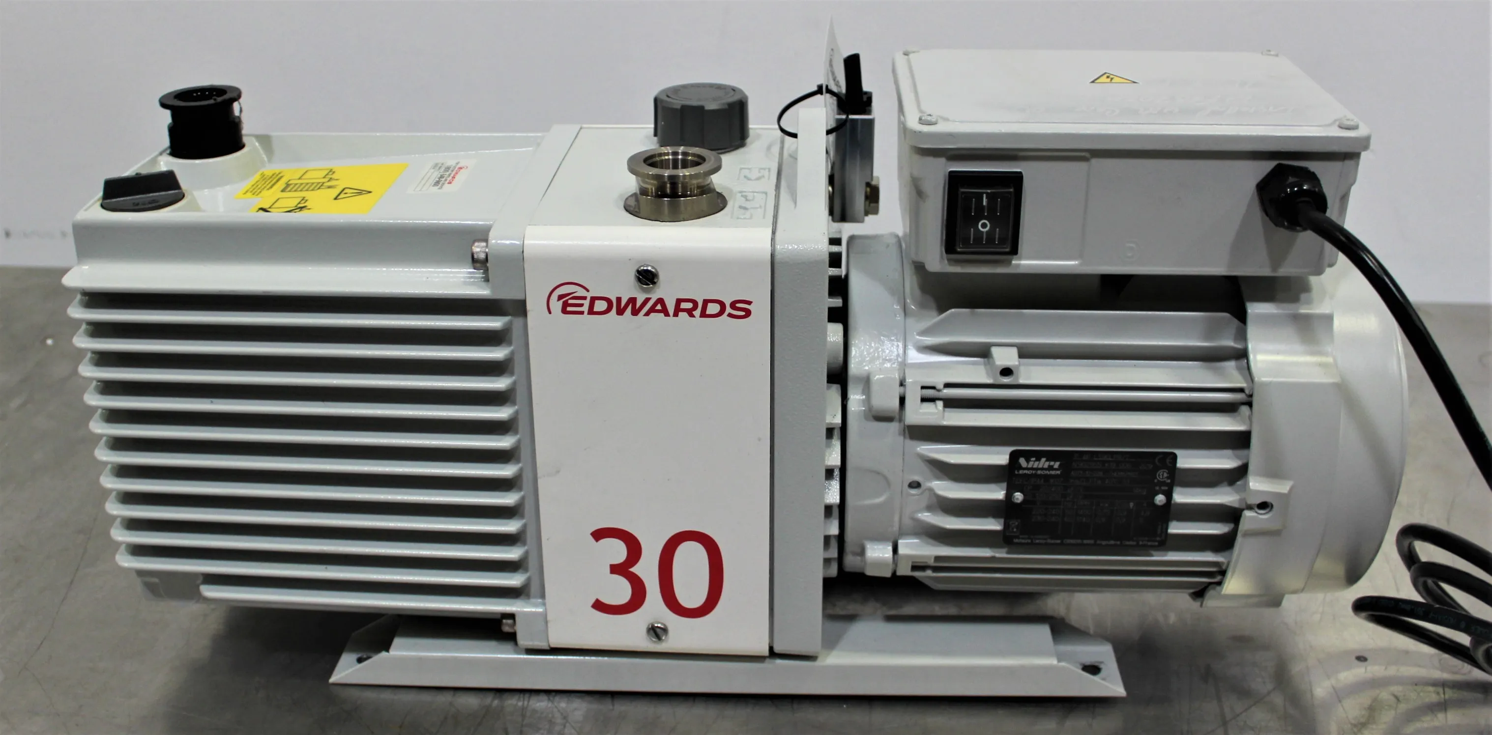 Edwards E2M30 Dual-Mode High Vacuum and High Throughput Vacuum Pump RV3 220V 60Hz with Gas Ballast Control