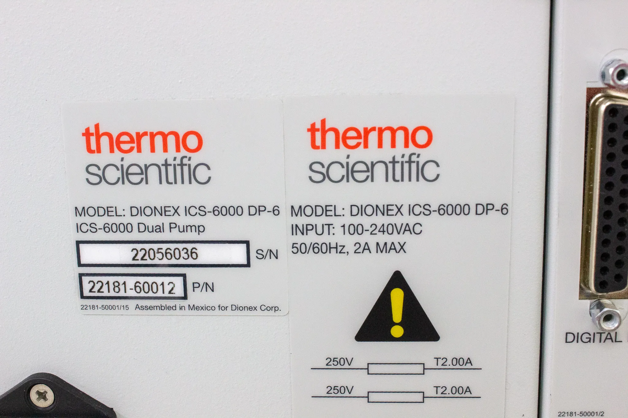 Thermo Dionex ICS-6000 DP-6 Dual Pump P/N 22181-60012 Analytical HPLC / FPLC / GC / CE Pump