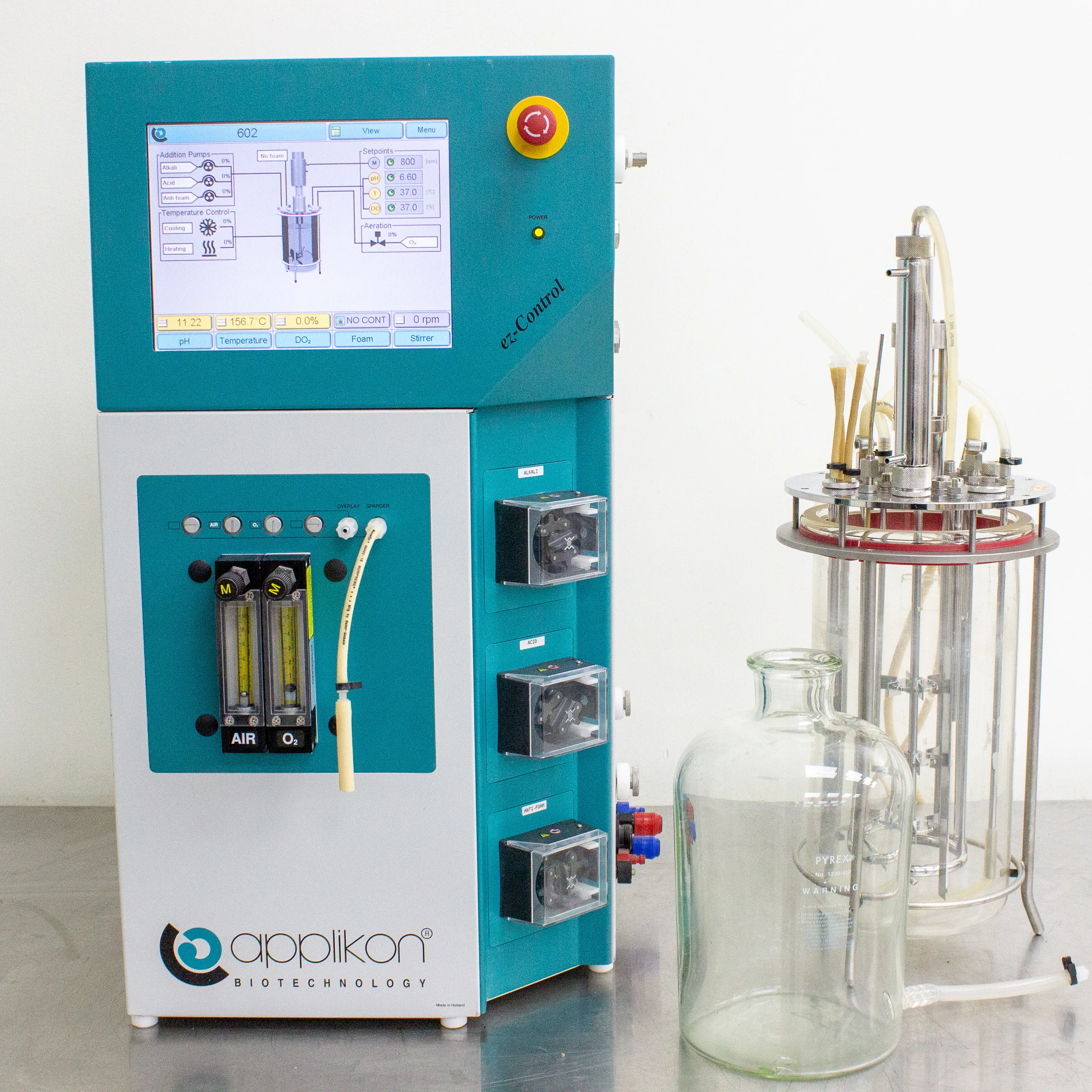 Applikon EZ Control Bioreactor Controller w/ 6L Bioreactor Glass Vessel