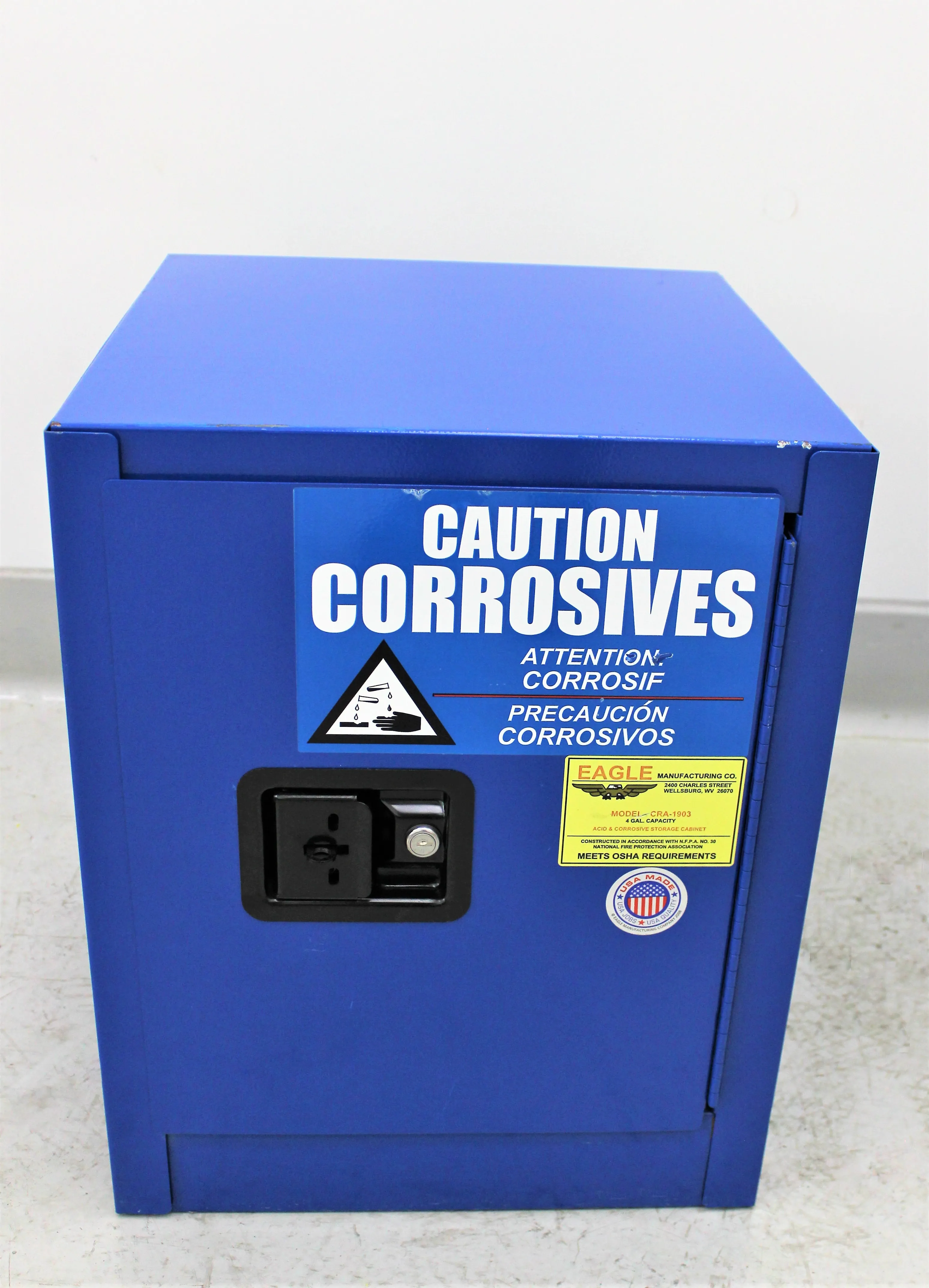 Eagle Manufacturing CRA-1903 Blue 4 Gal. Acid and Corrosive Storage Cabinet