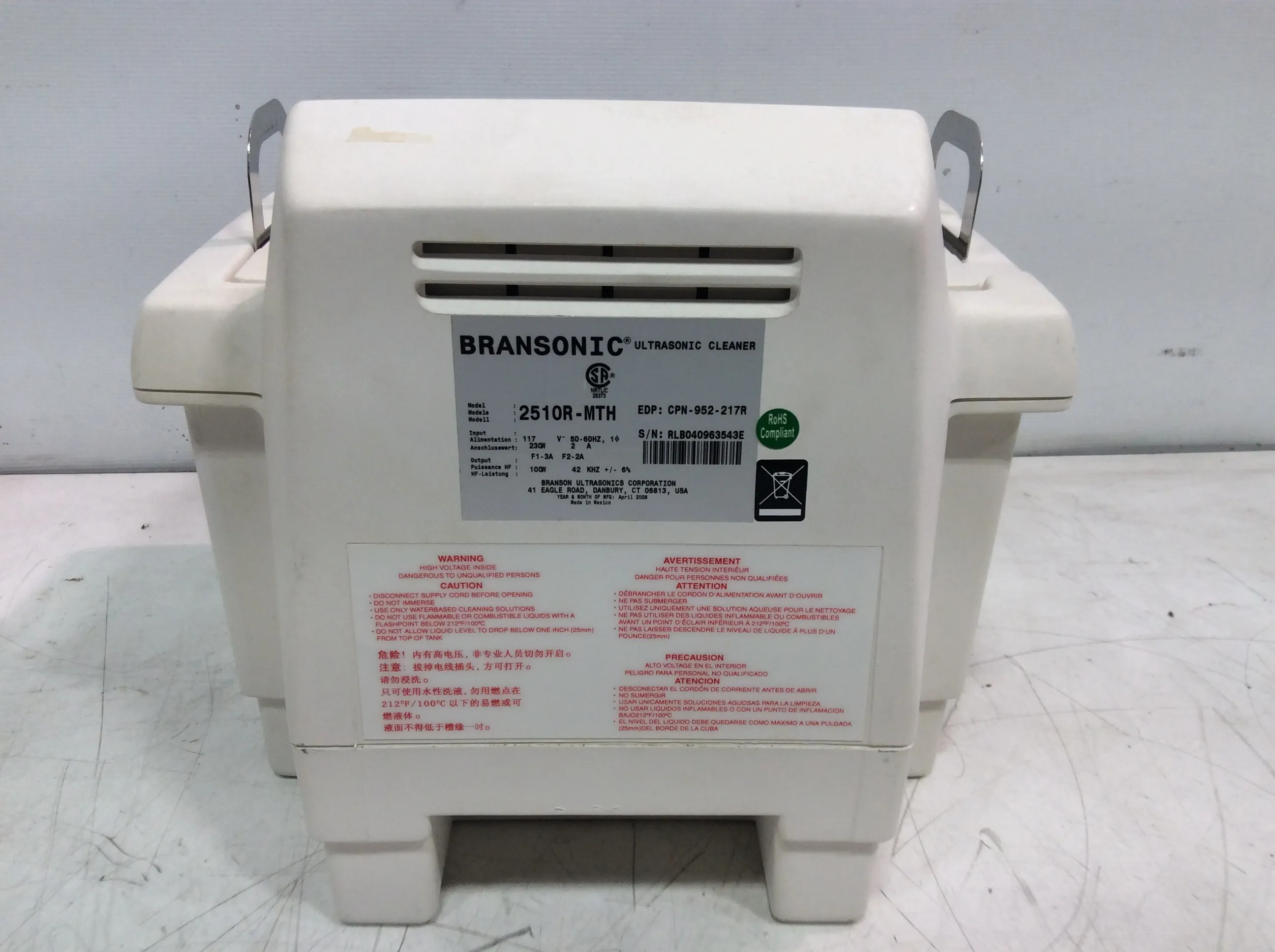 Branson 2510 Ultrasonic Cleaner